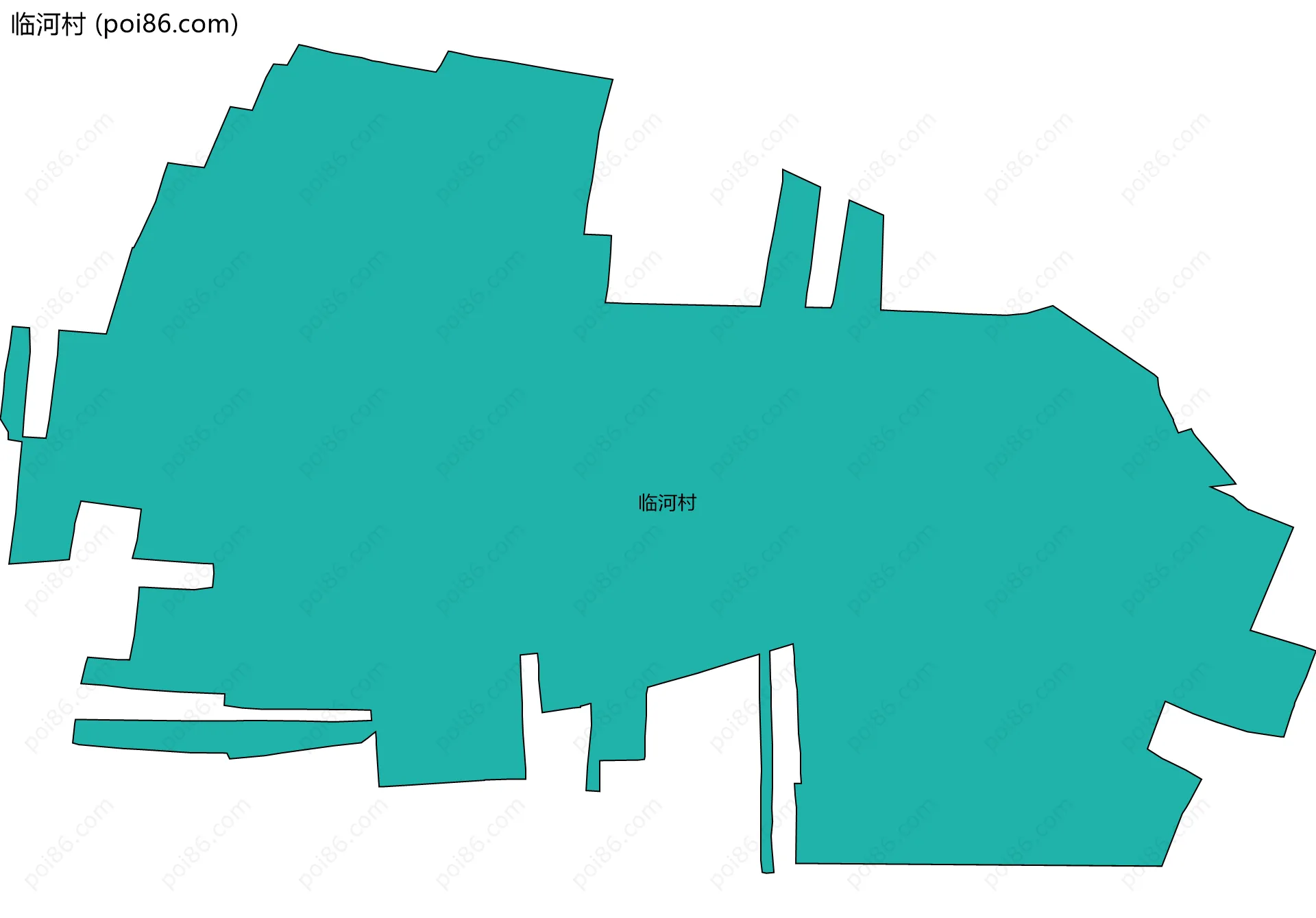 临河村边界地图