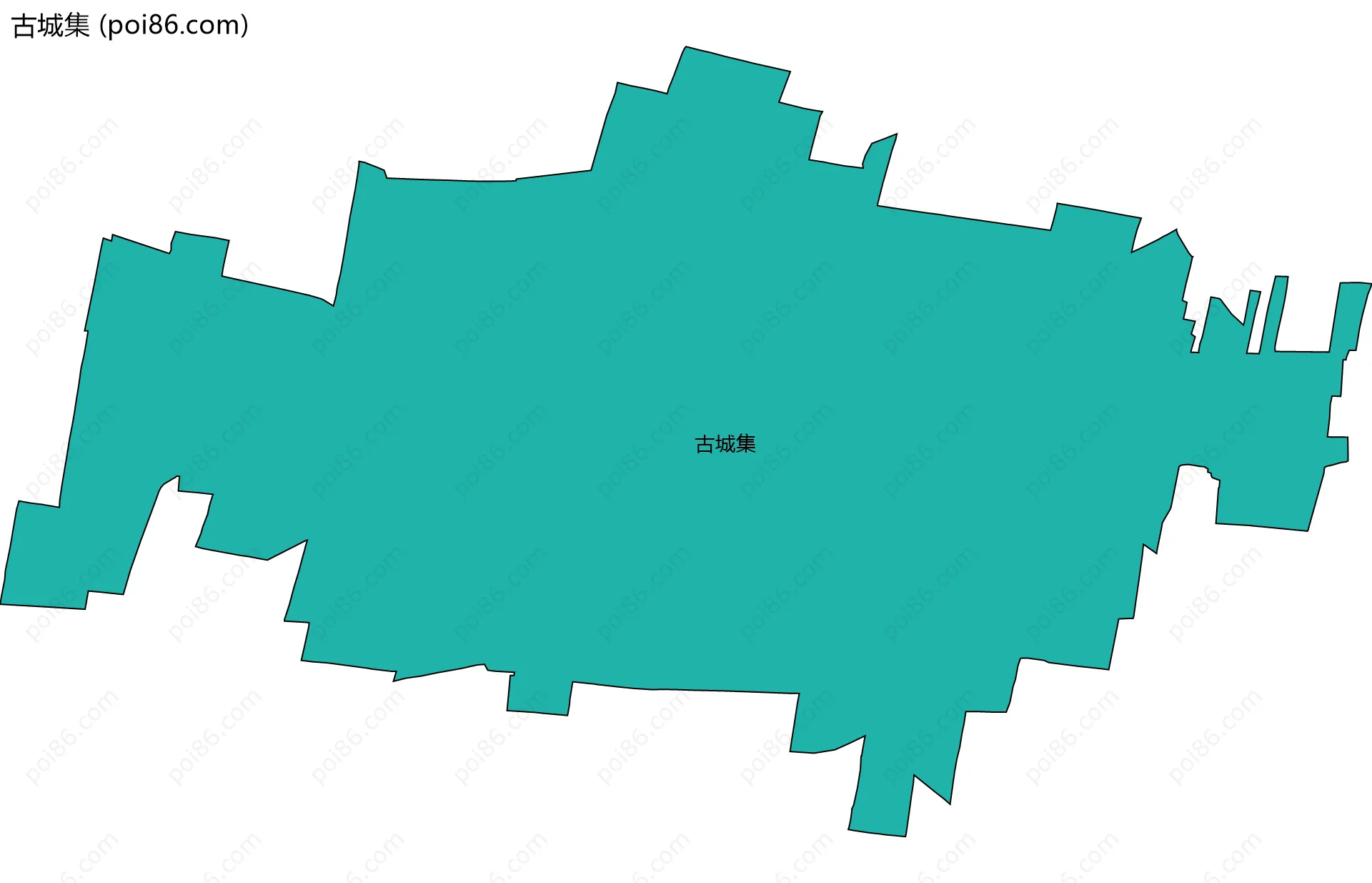 古城集边界地图