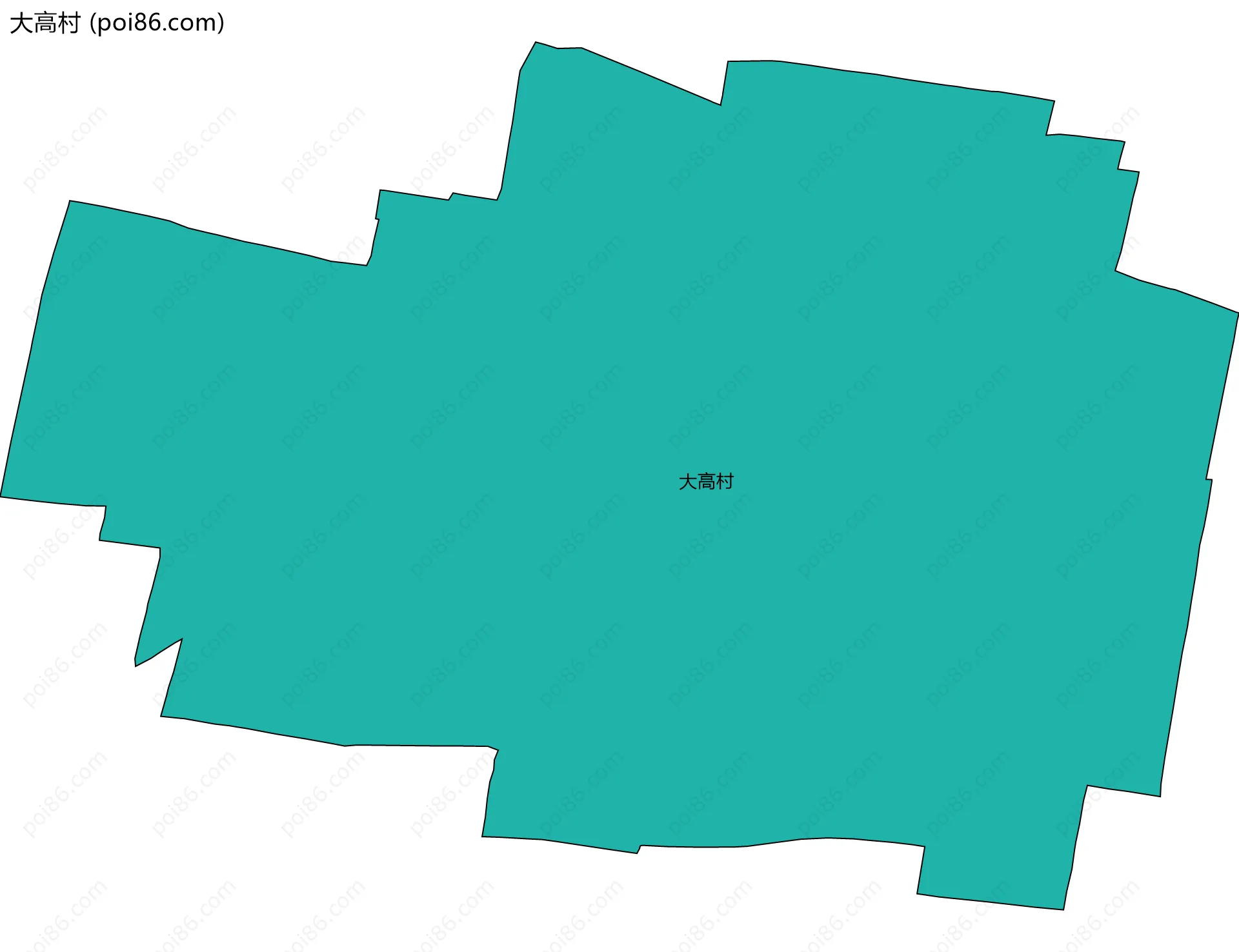 大高村边界地图