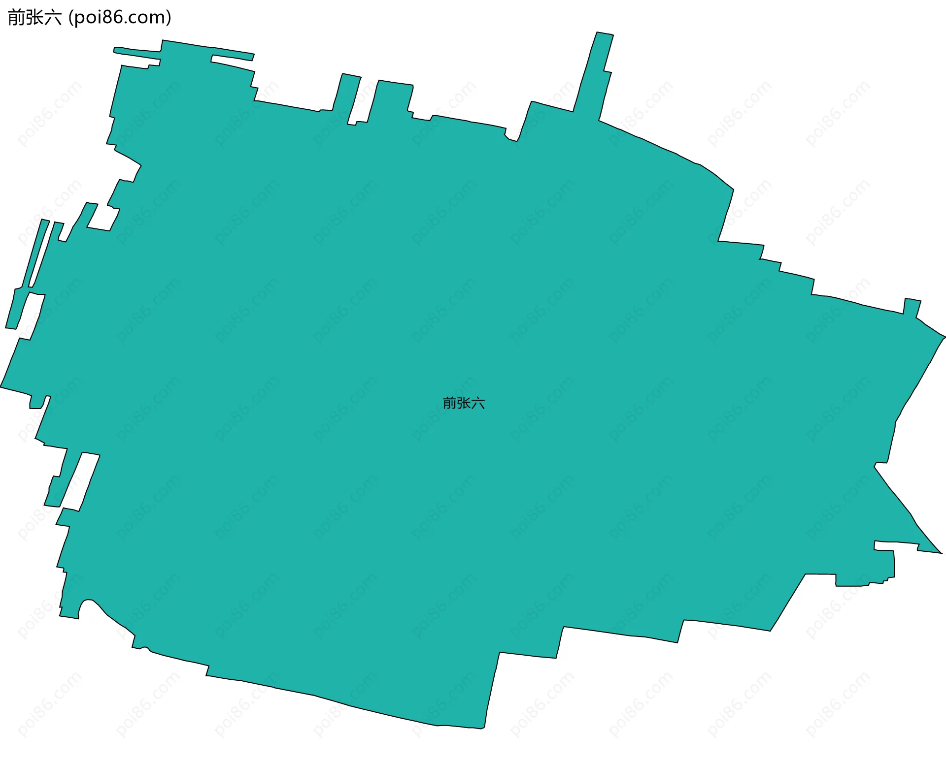 前张六边界地图