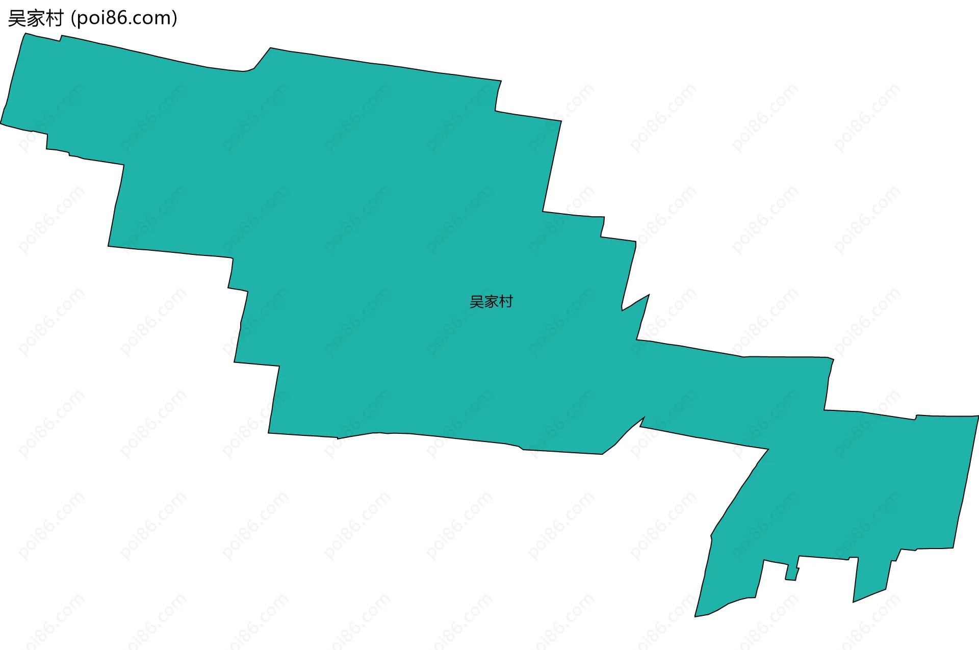 吴家村边界地图