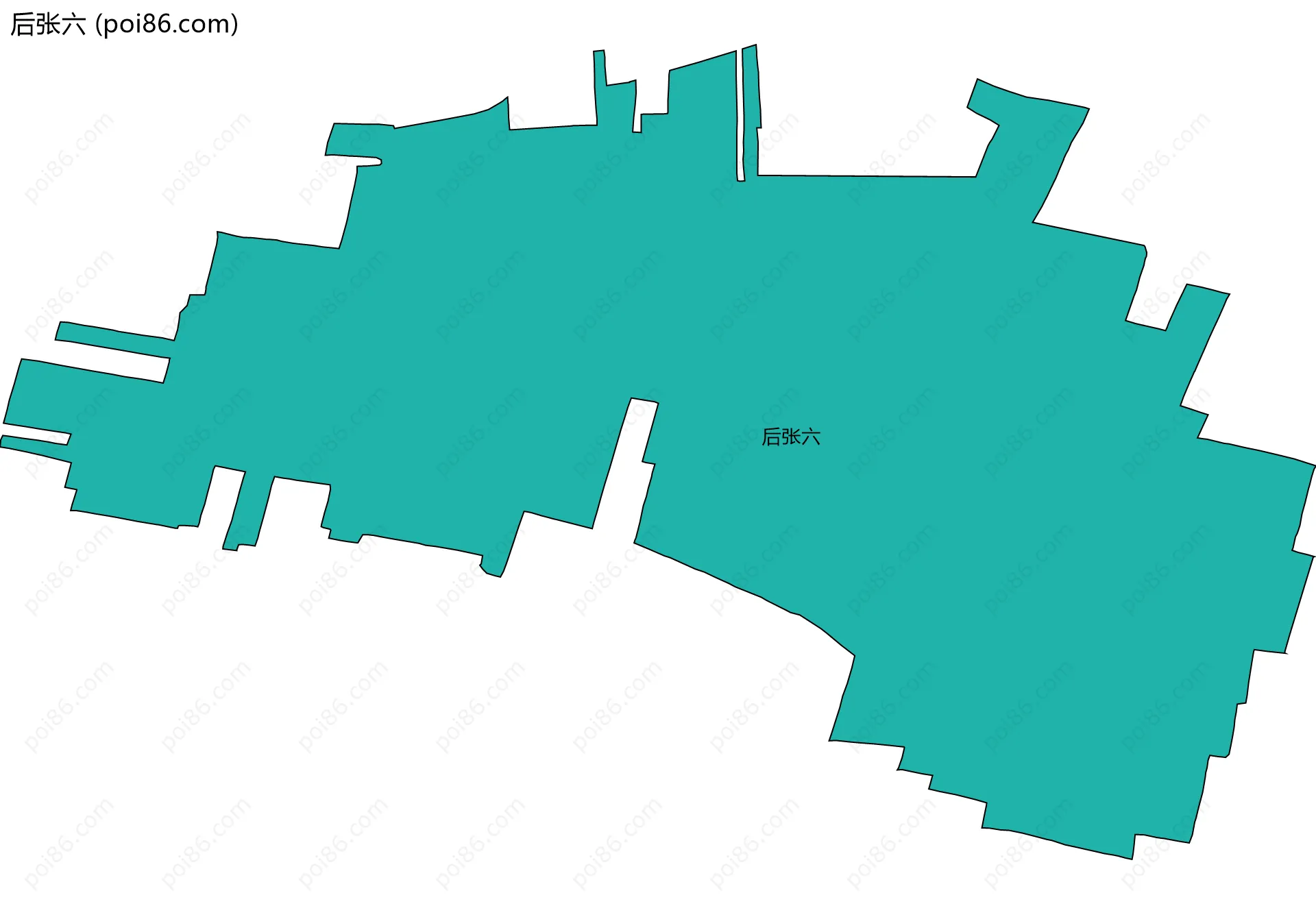 后张六边界地图