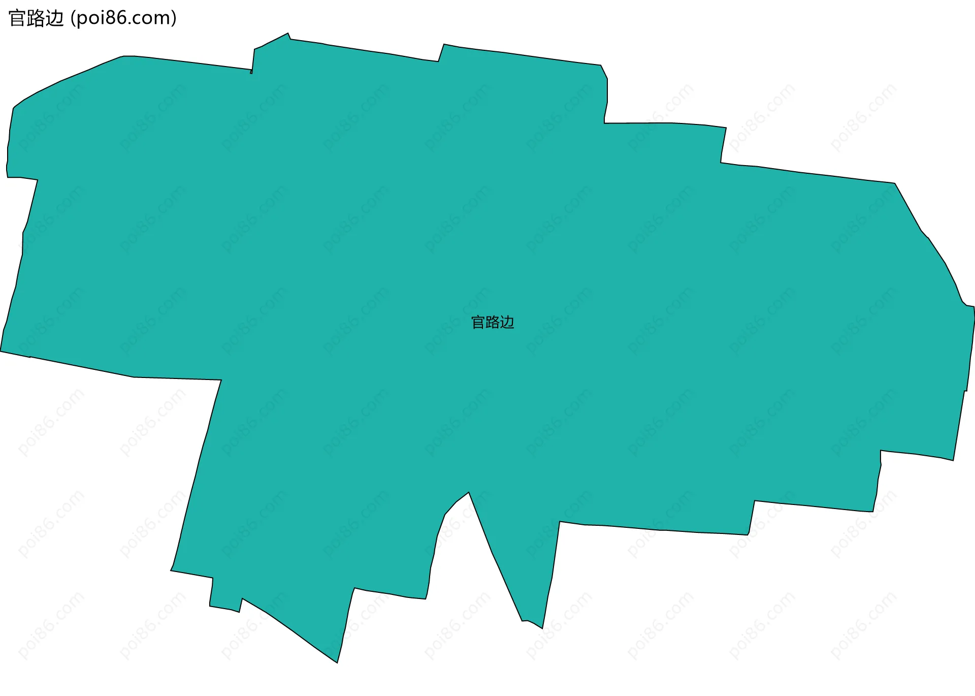 官路边边界地图