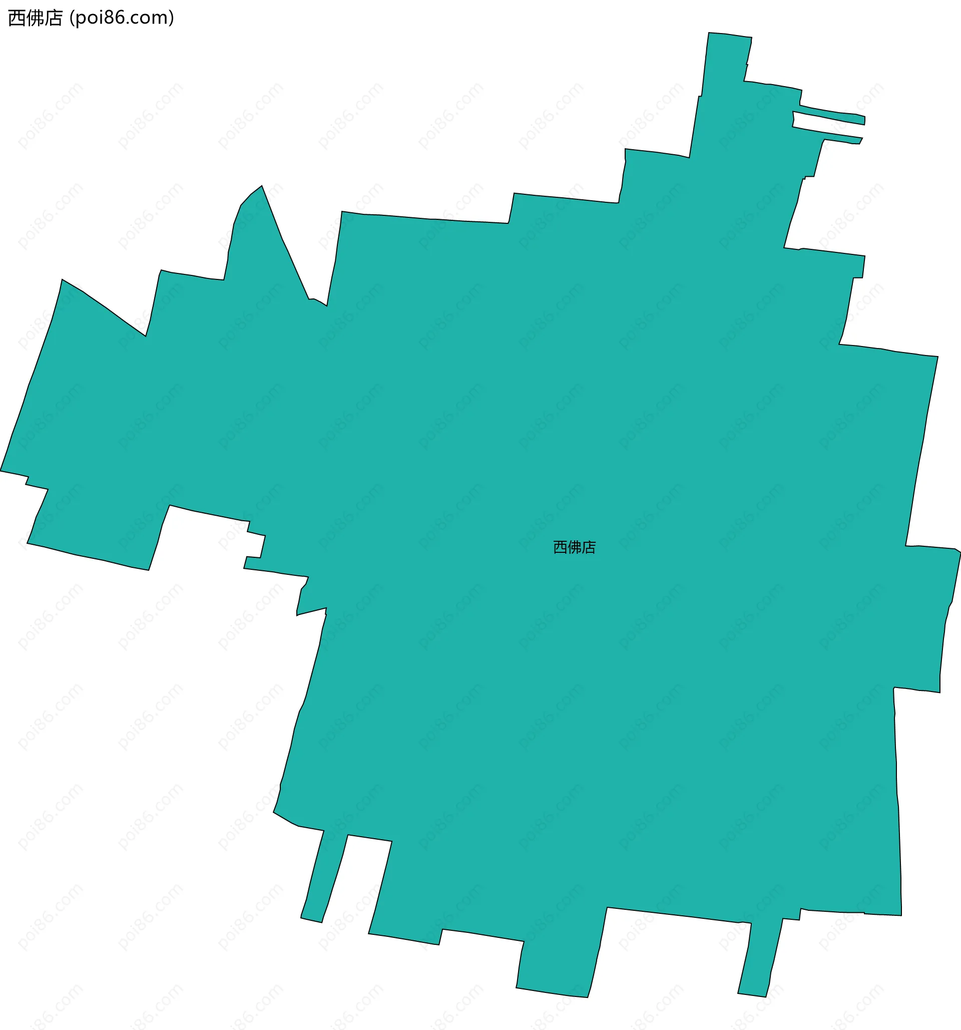西佛店边界地图
