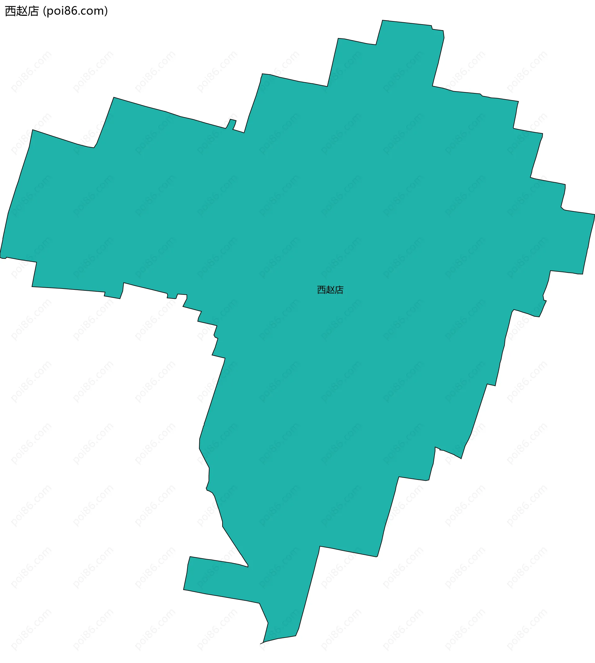 西赵店边界地图