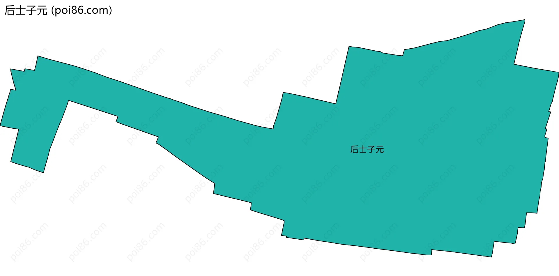 后士子元边界地图