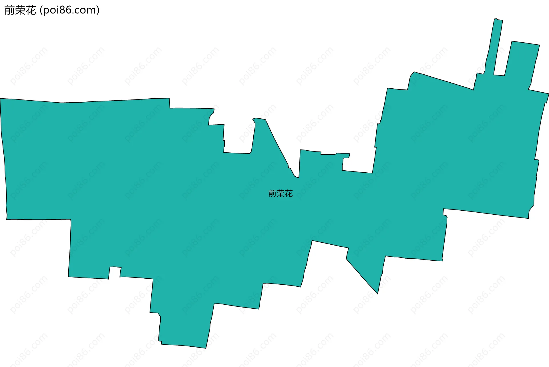 前荣花边界地图