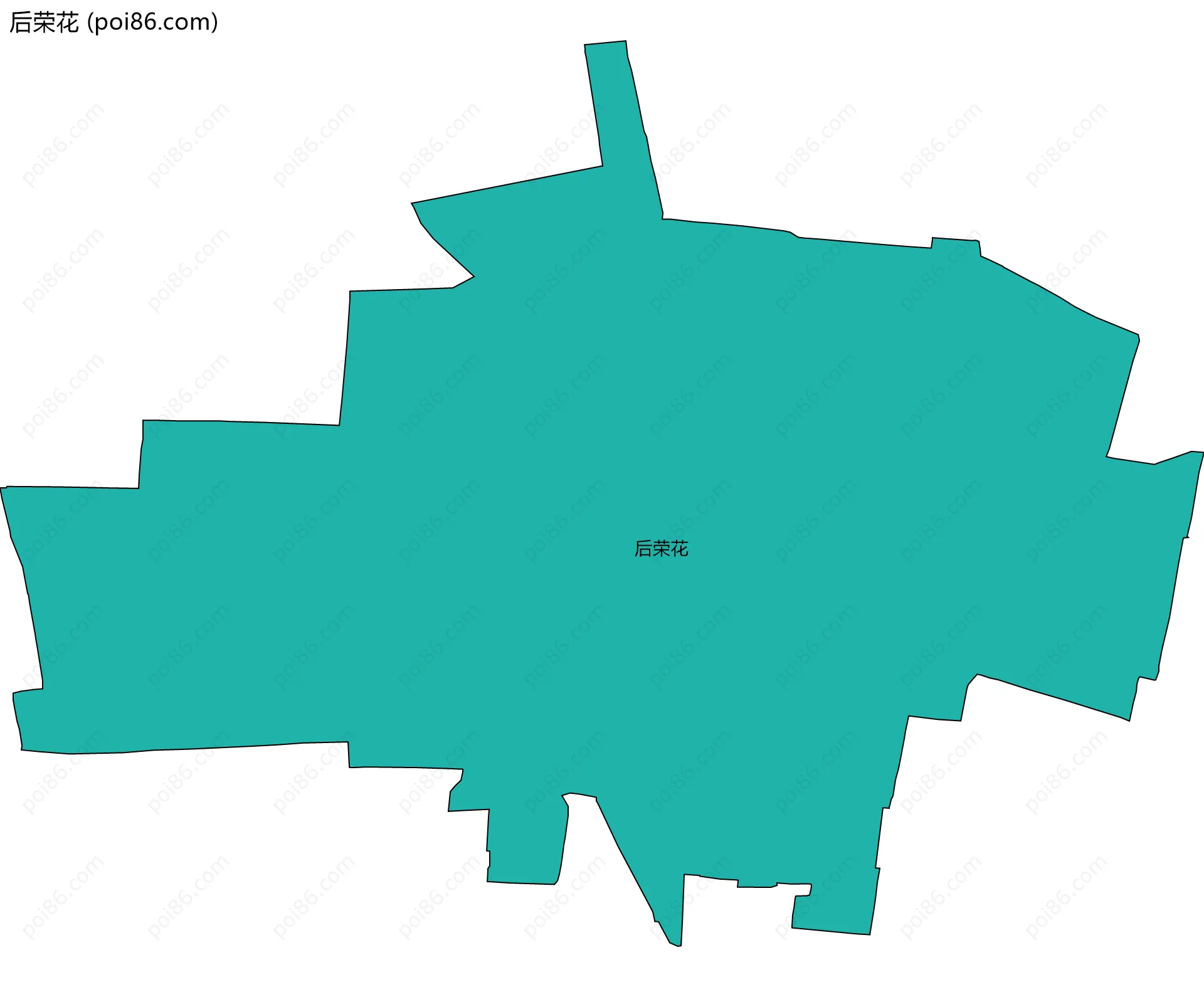 后荣花边界地图