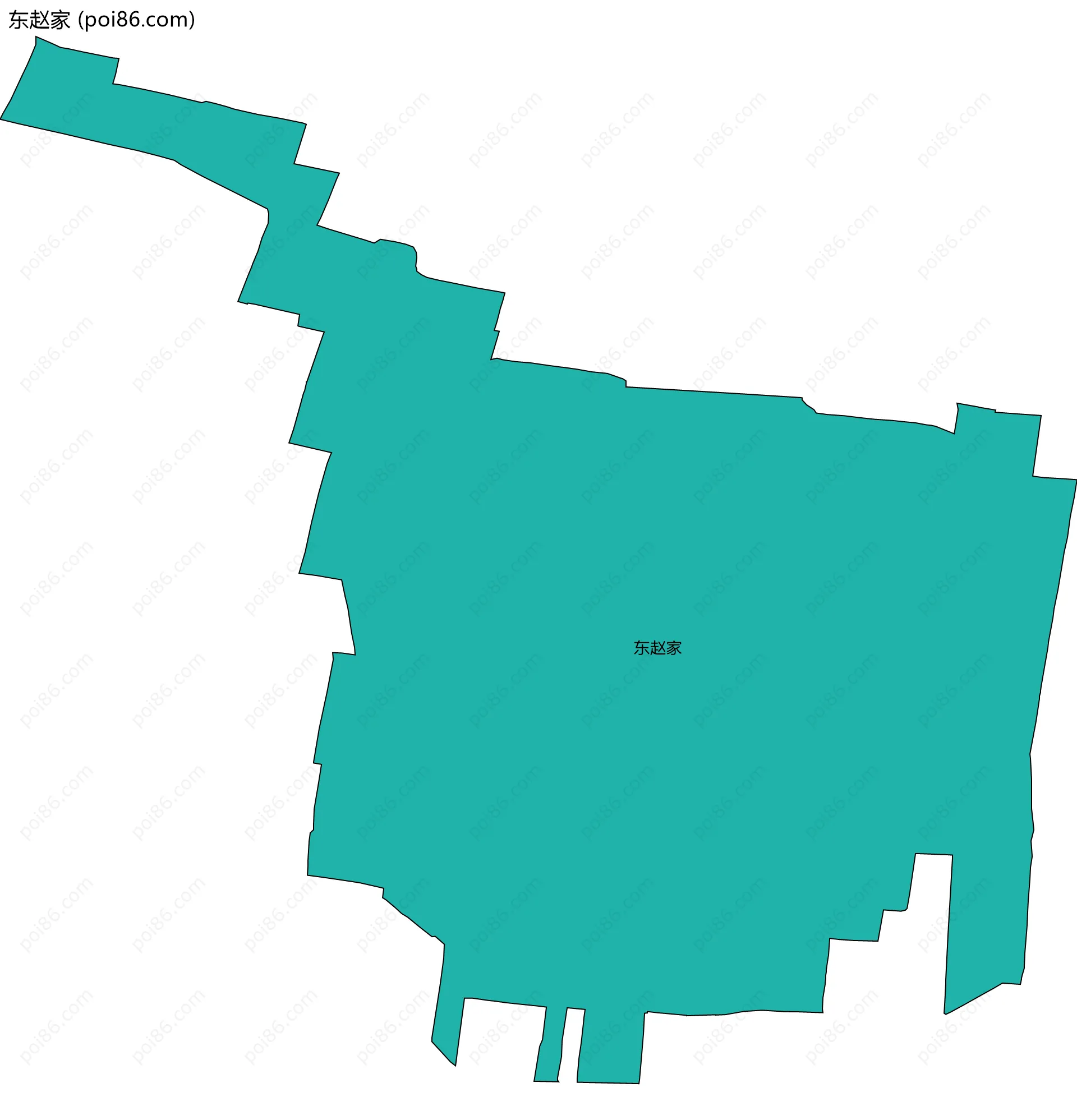 东赵家边界地图