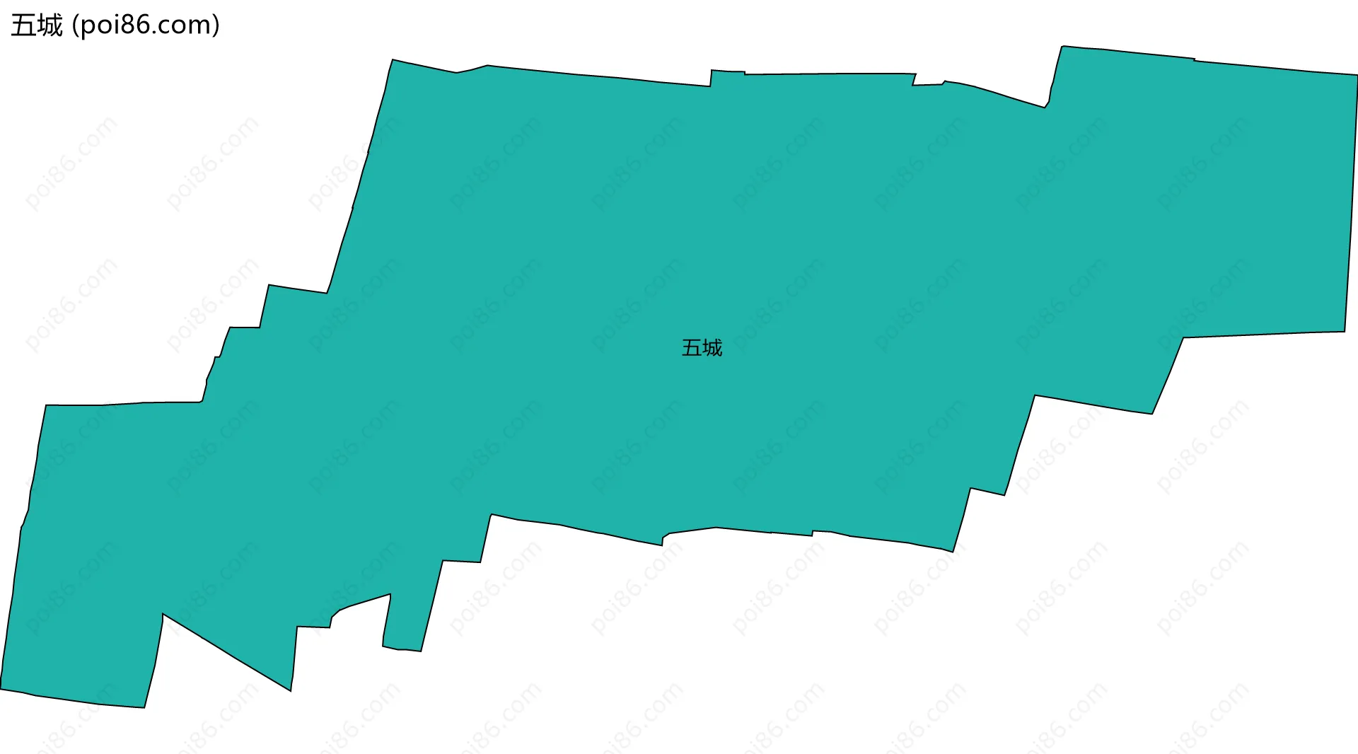 五城边界地图