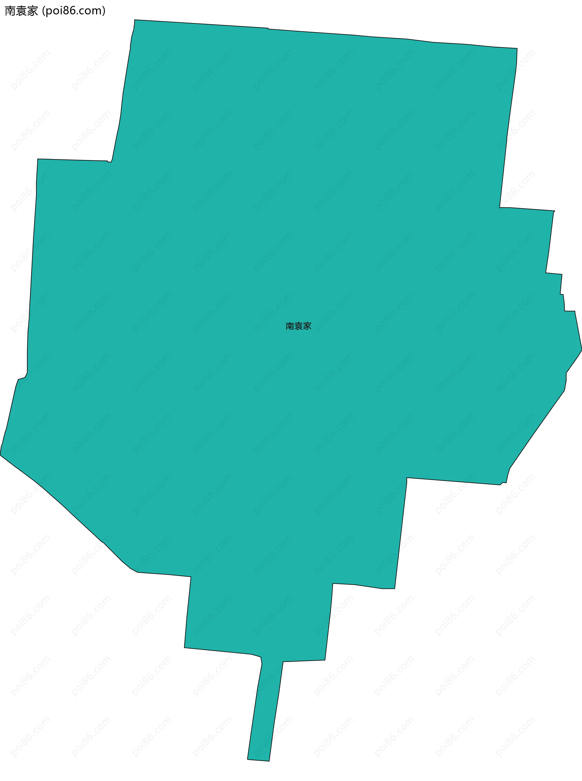 南袁家边界地图