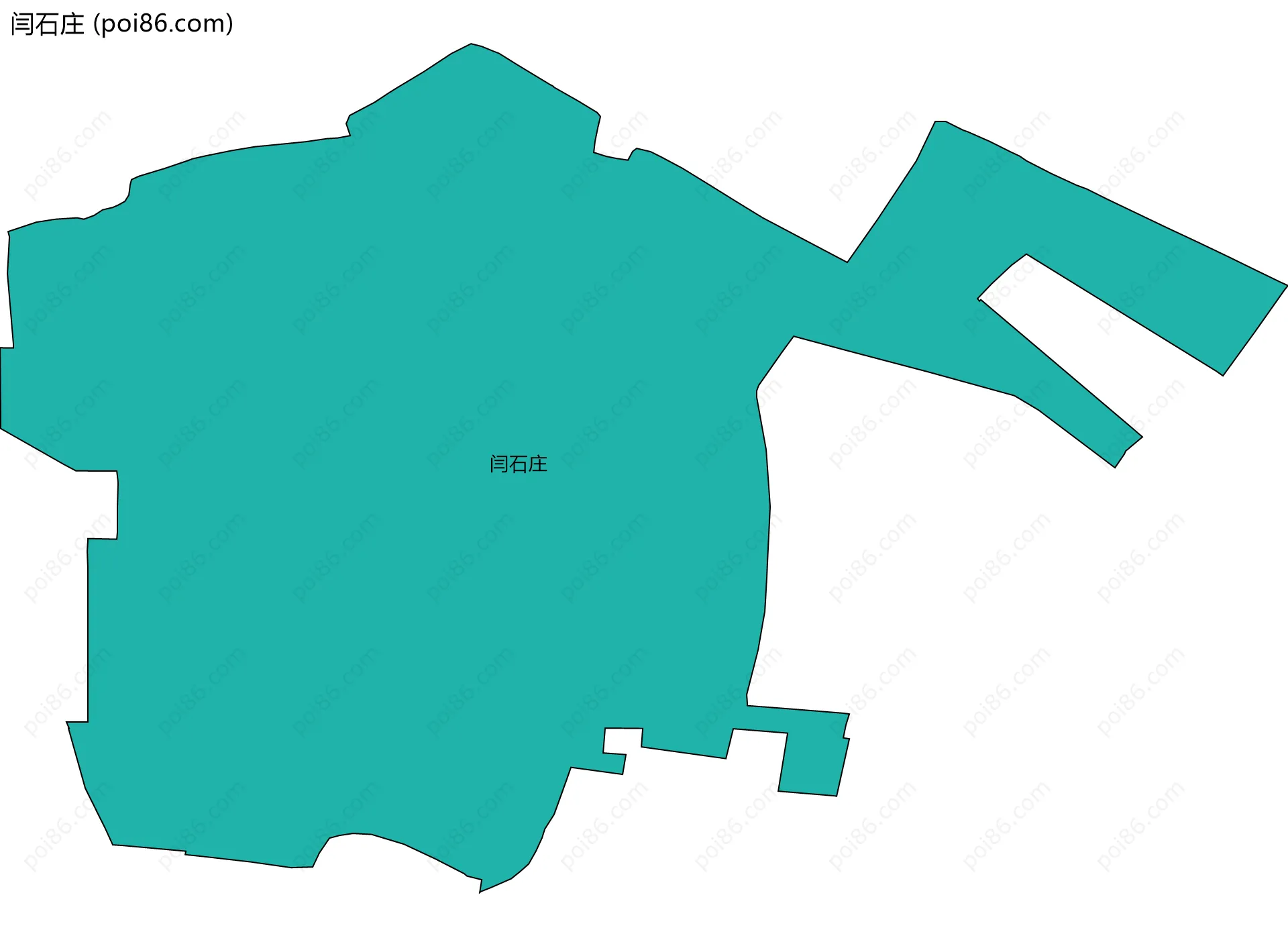 闫石庄边界地图