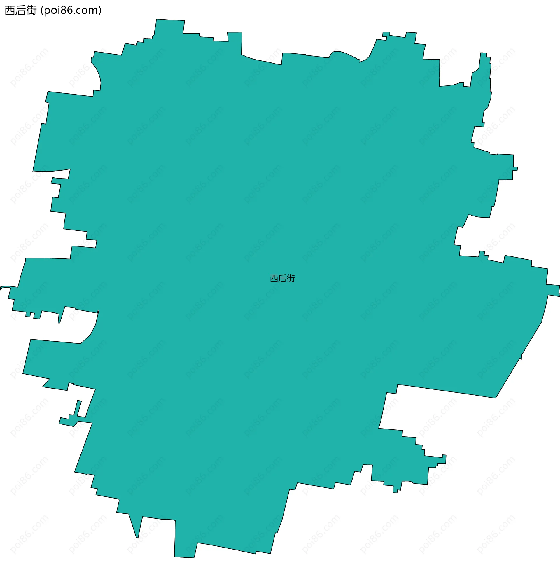 西后街边界地图