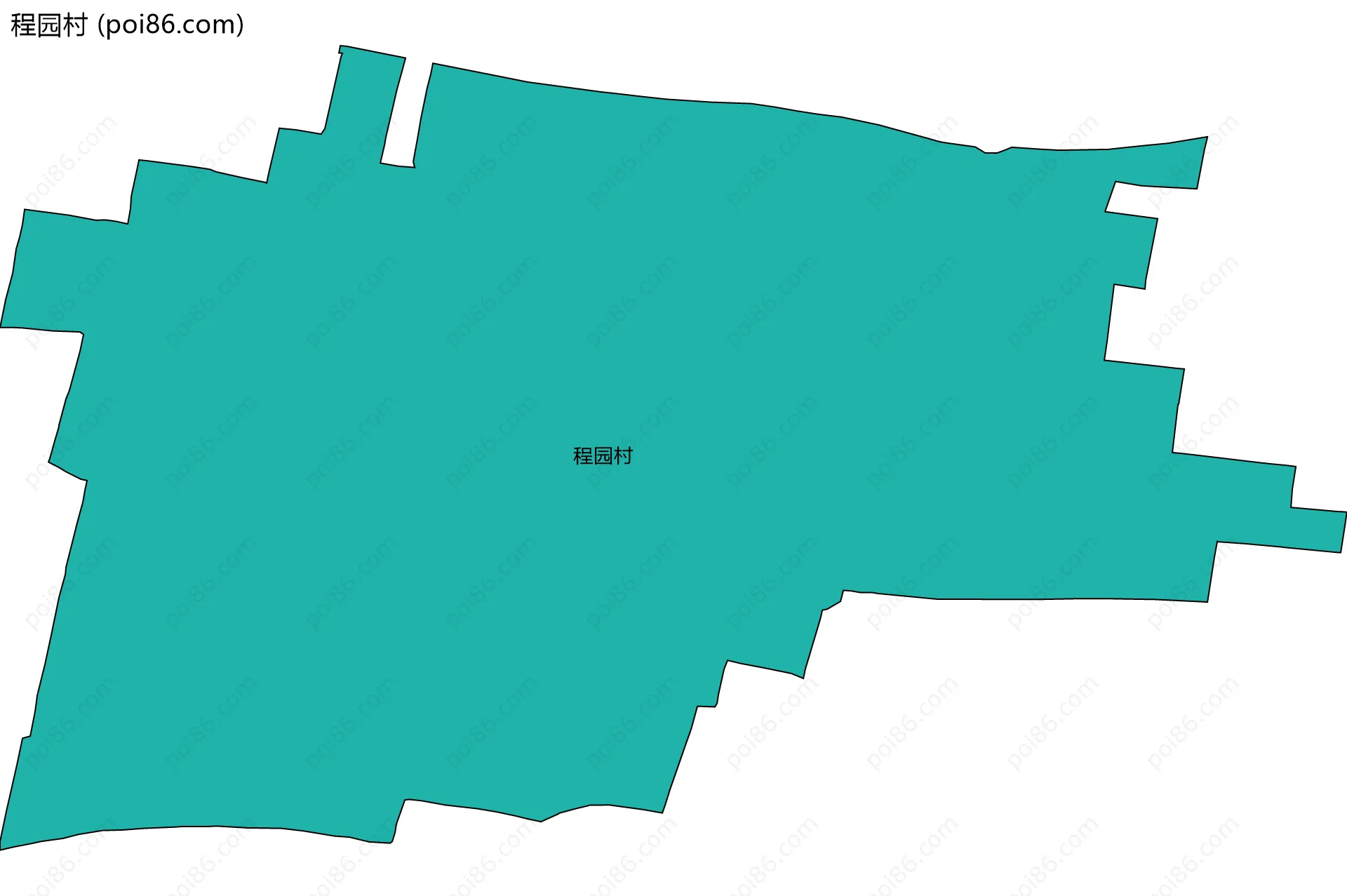 程园村边界地图