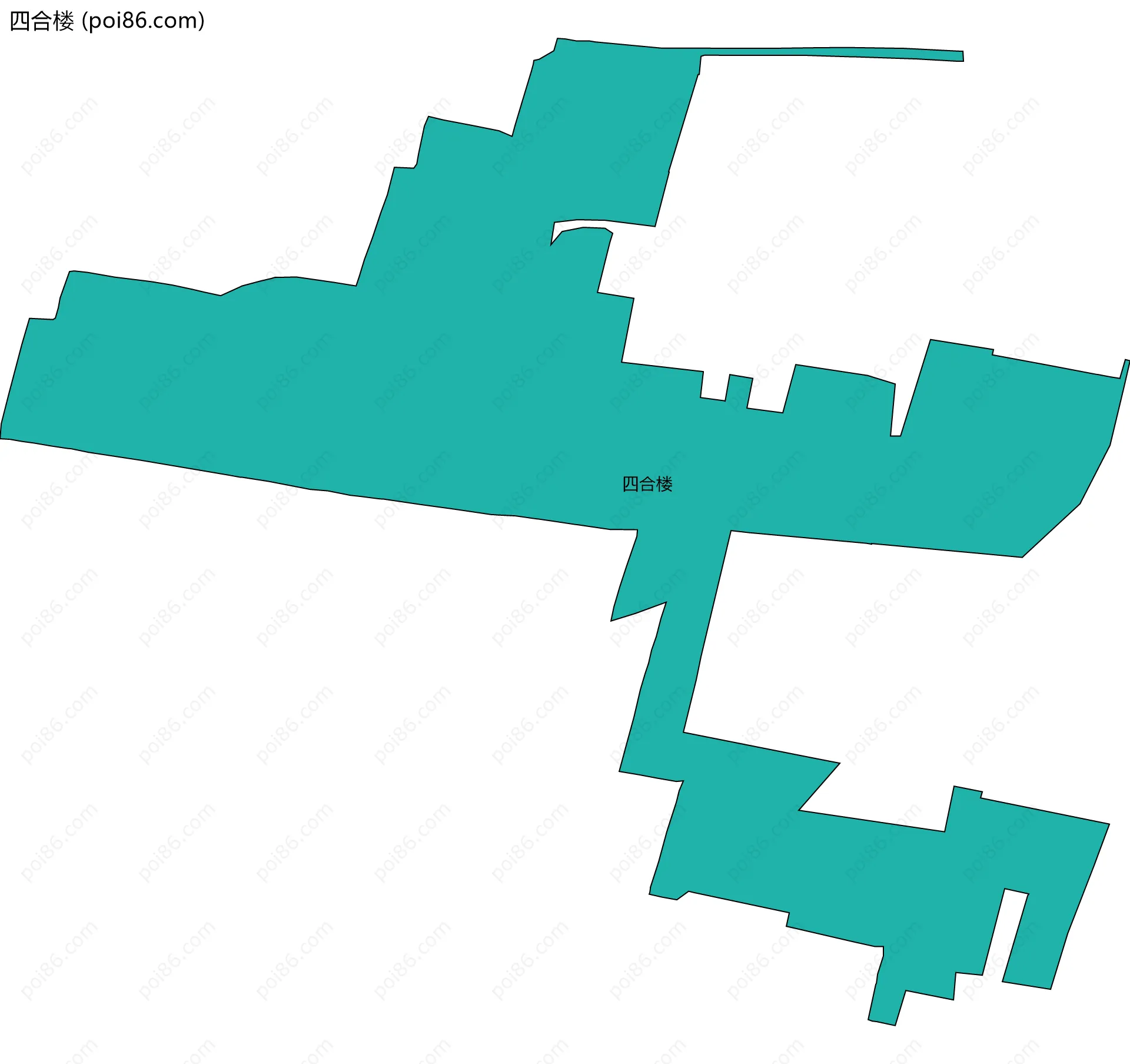 四合楼边界地图