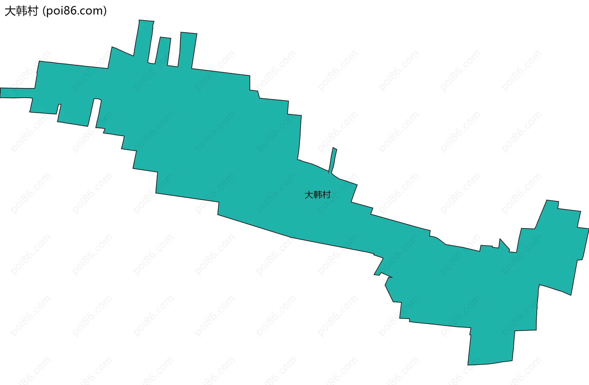 大韩村边界地图