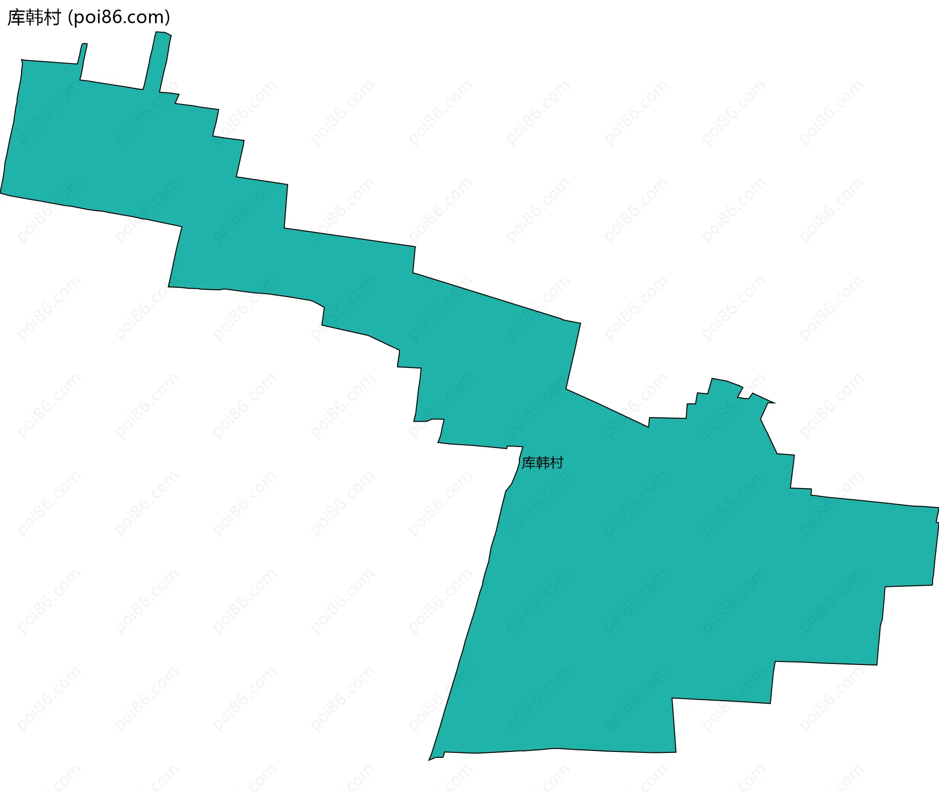 库韩村边界地图
