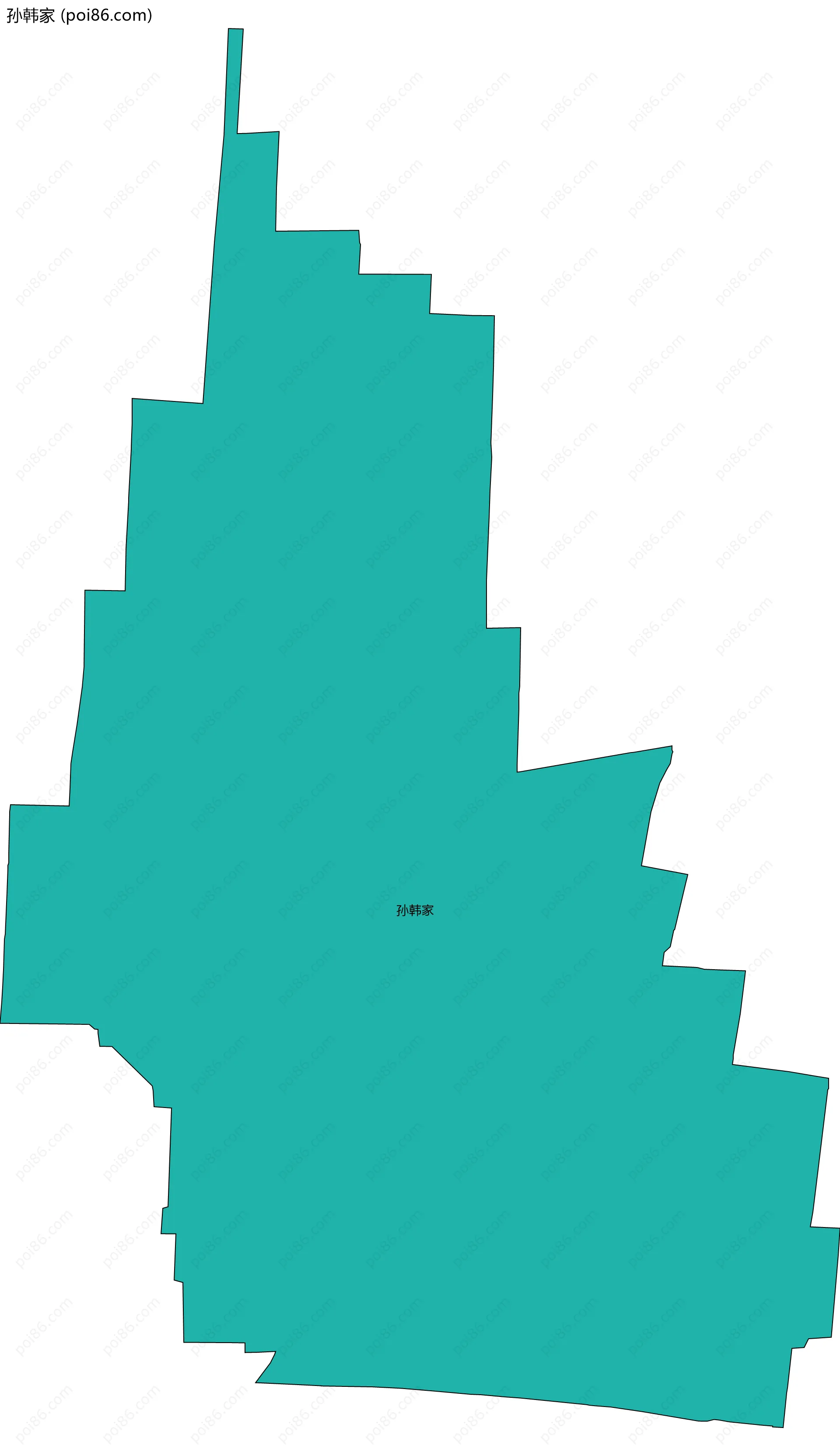 孙韩家边界地图