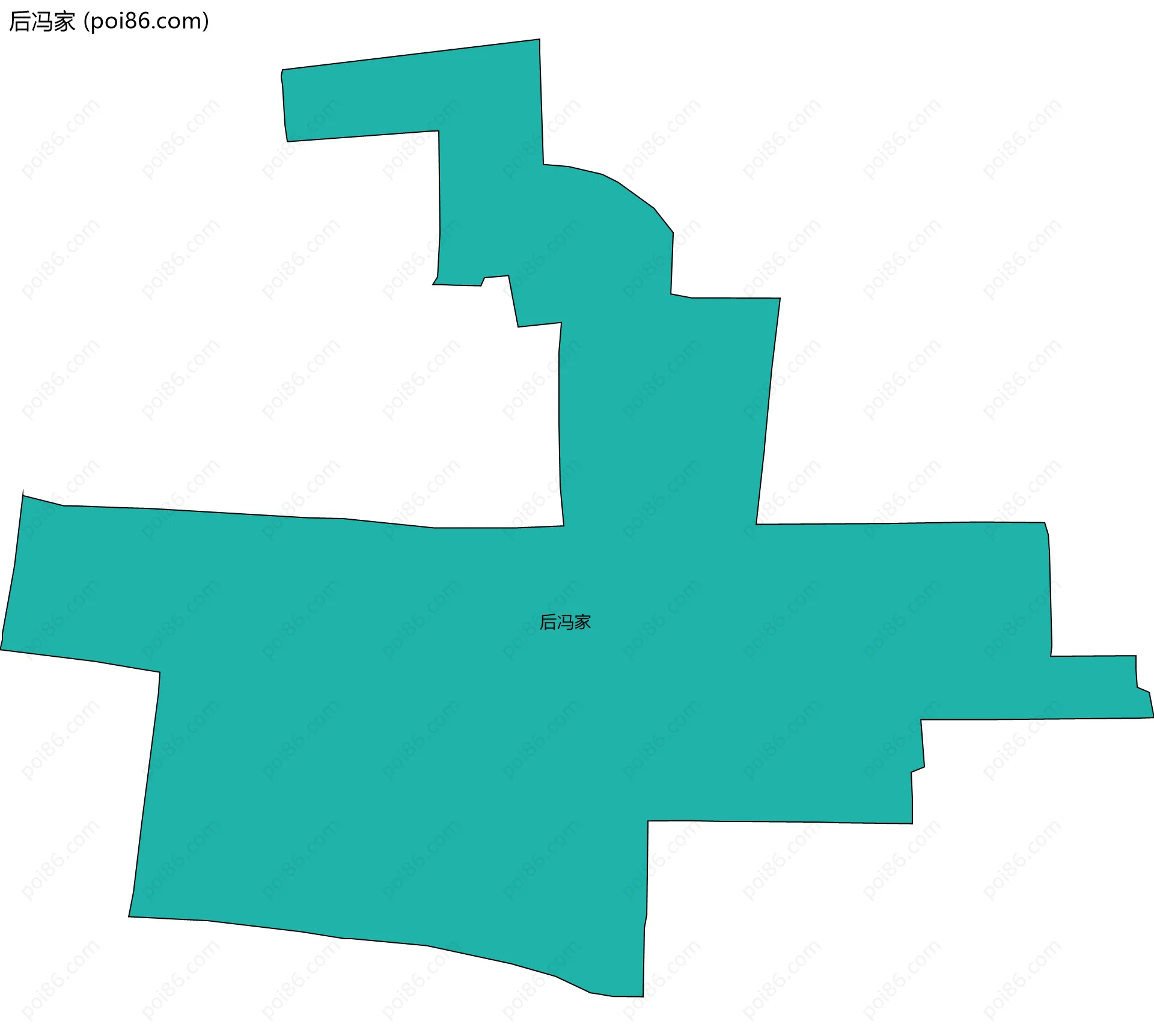 后冯家边界地图