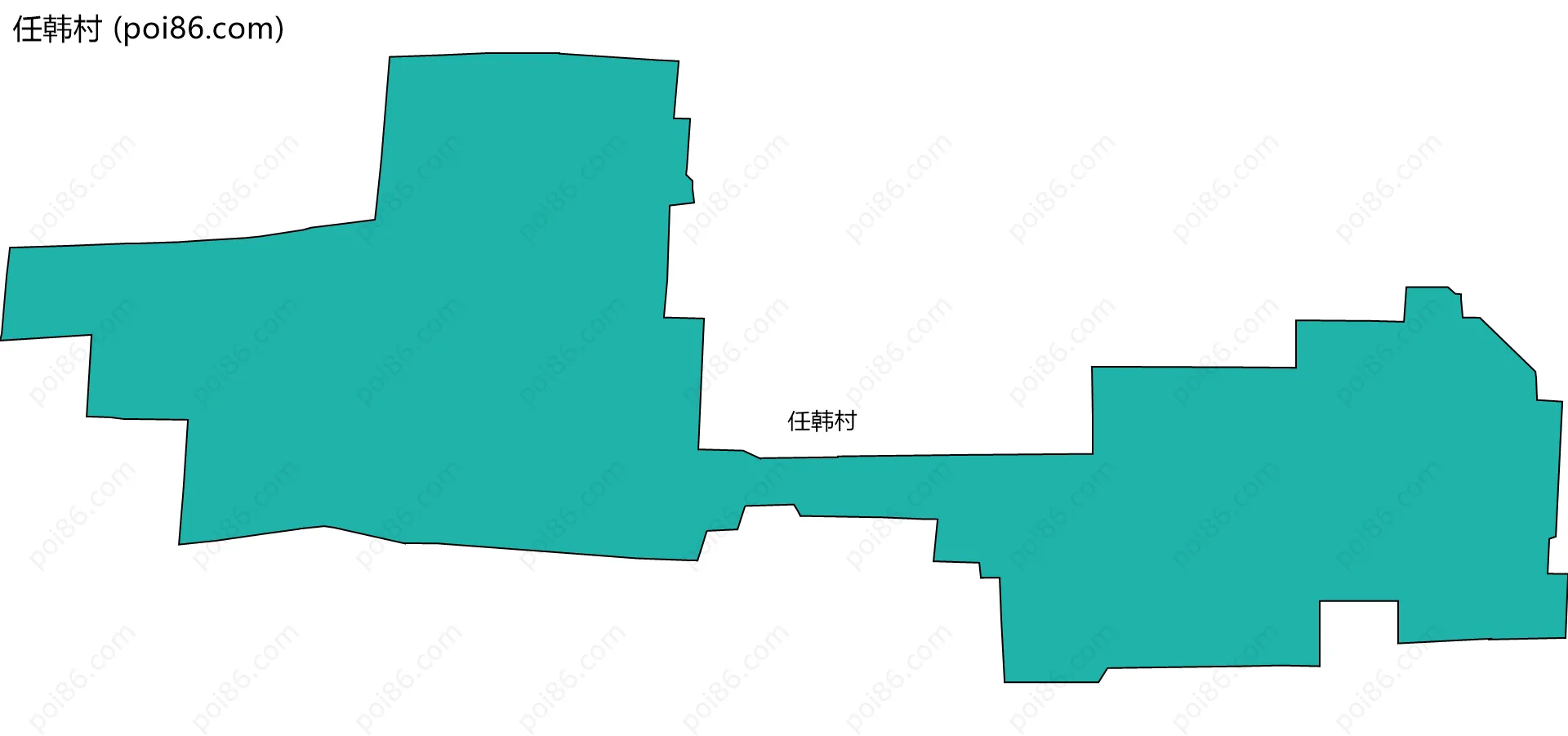 任韩村边界地图