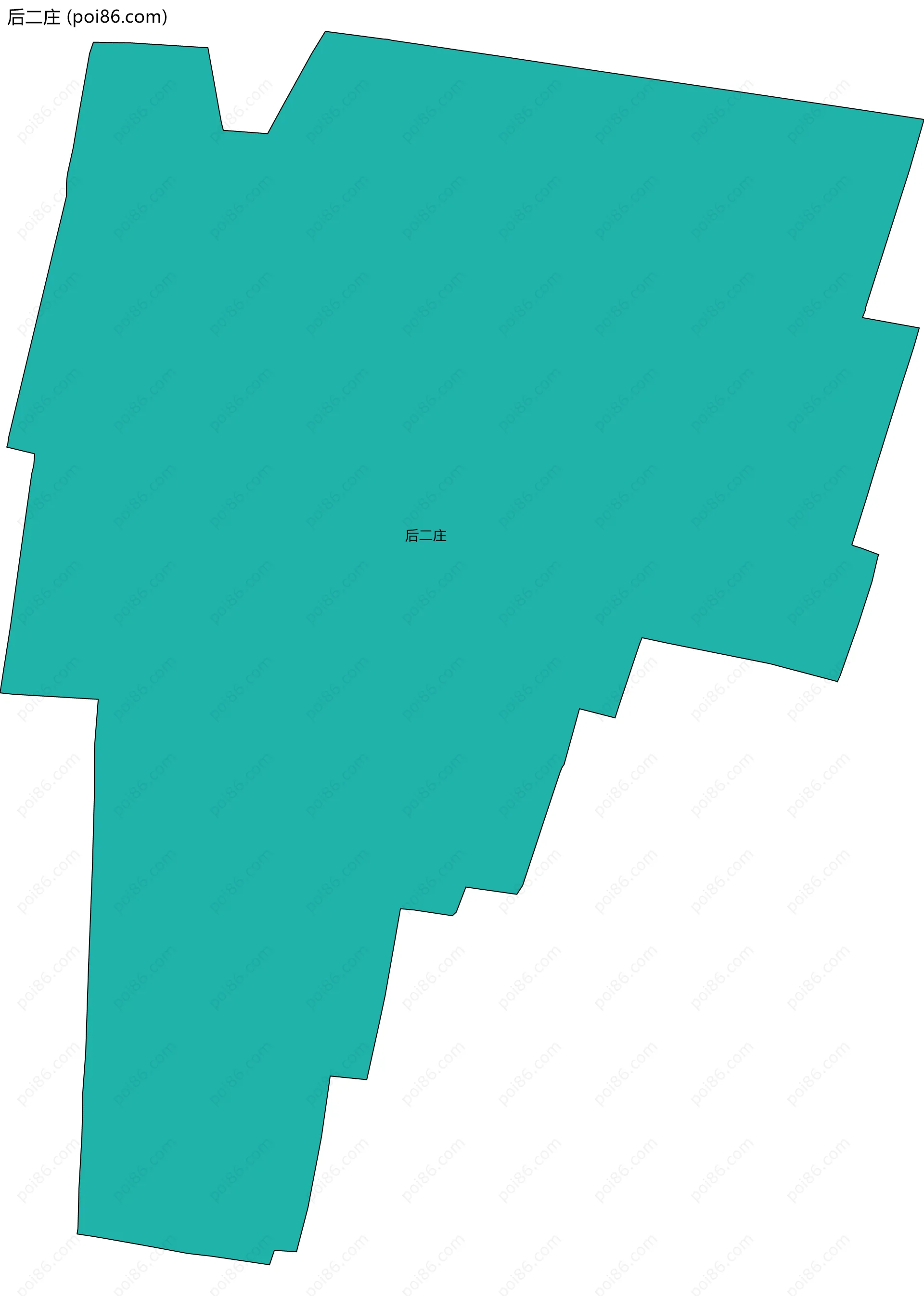 后二庄边界地图