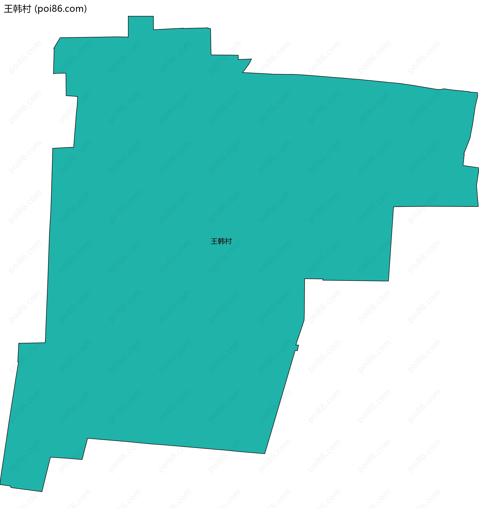 王韩村边界地图