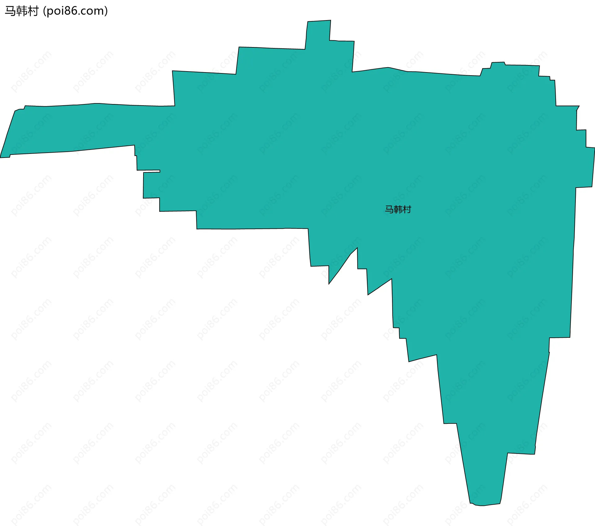 马韩村边界地图