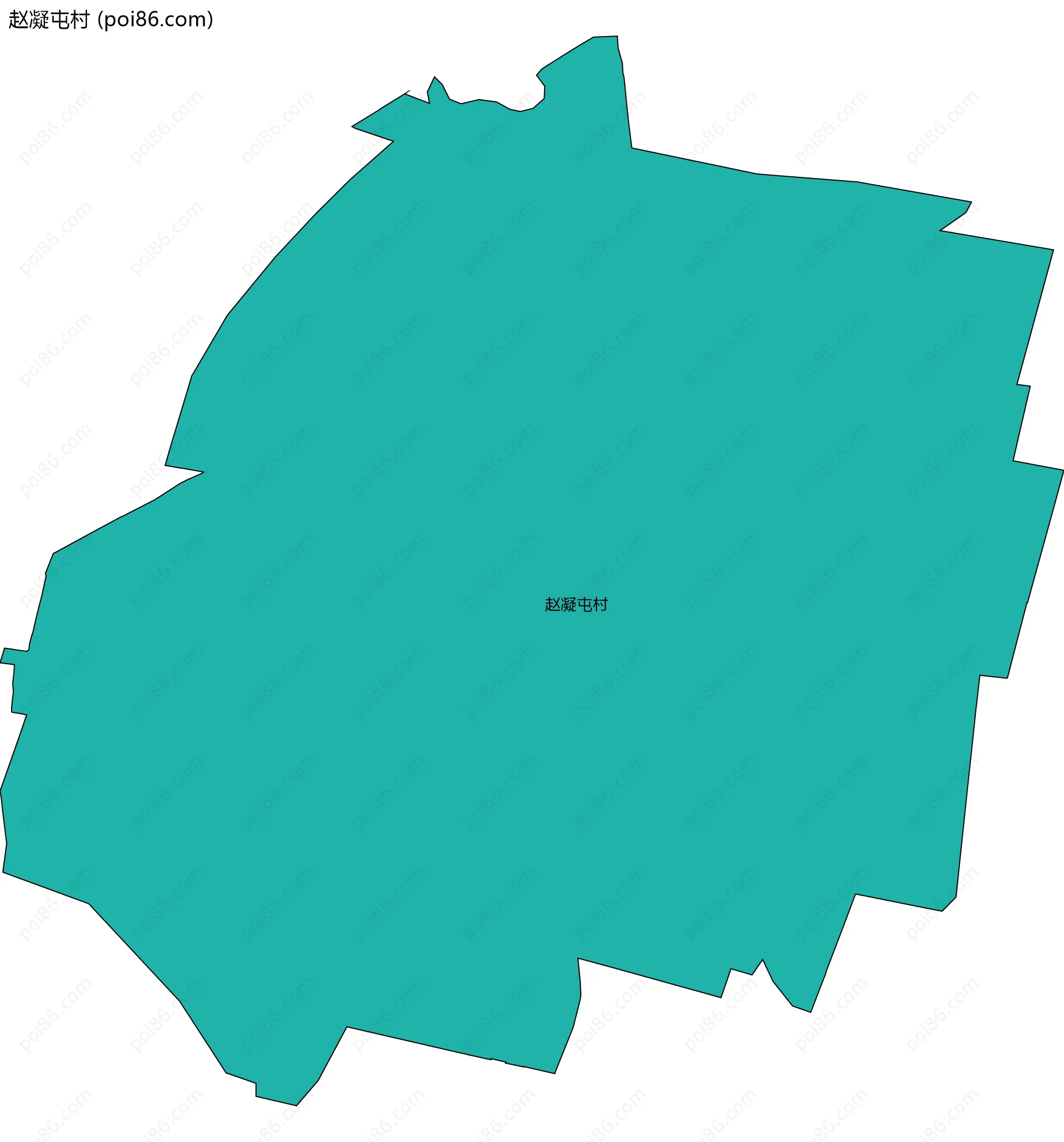 赵凝屯村边界地图