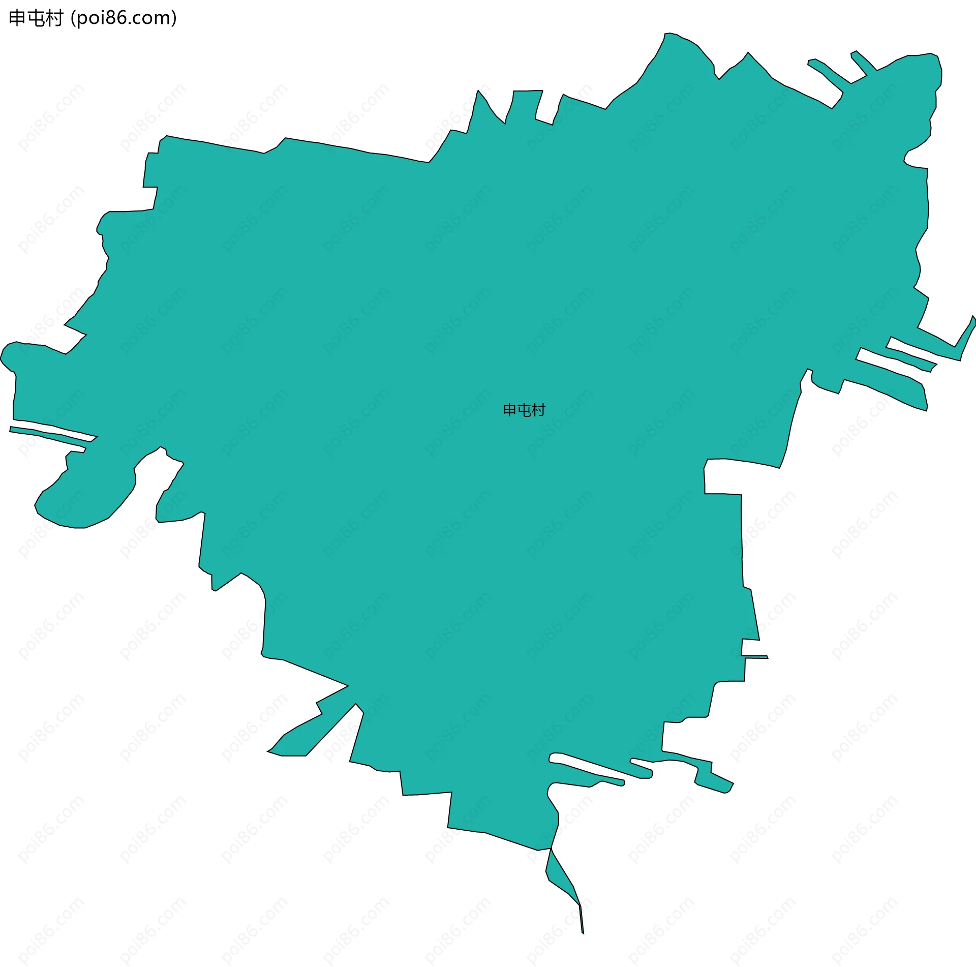 申屯村边界地图