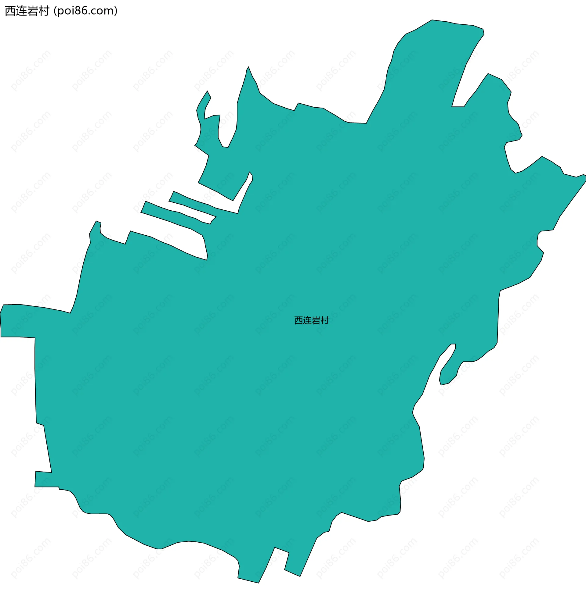 西连岩村边界地图