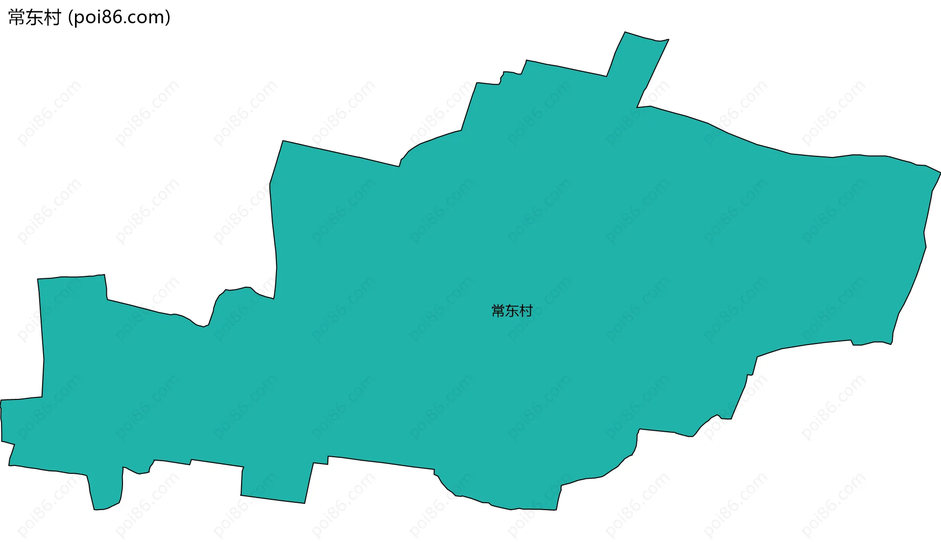 常东村边界地图