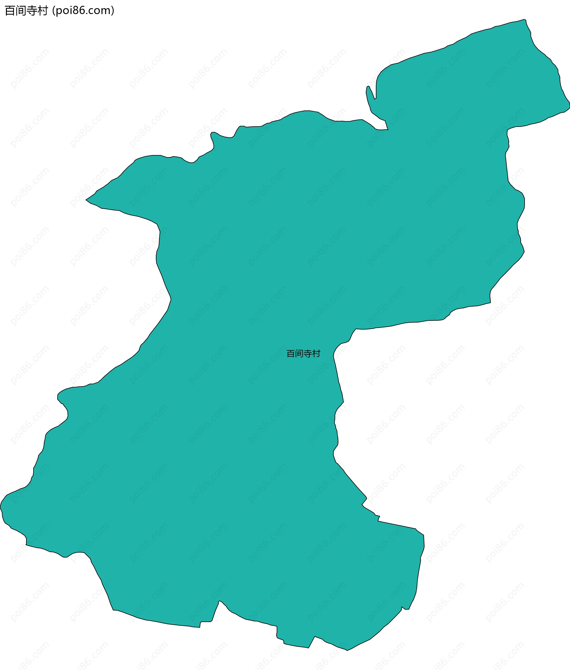 百间寺村边界地图