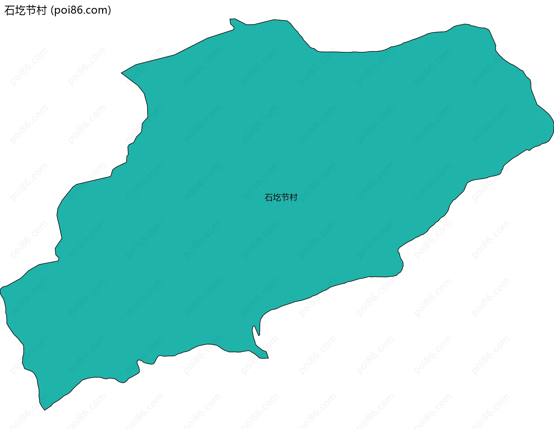 石圪节村边界地图