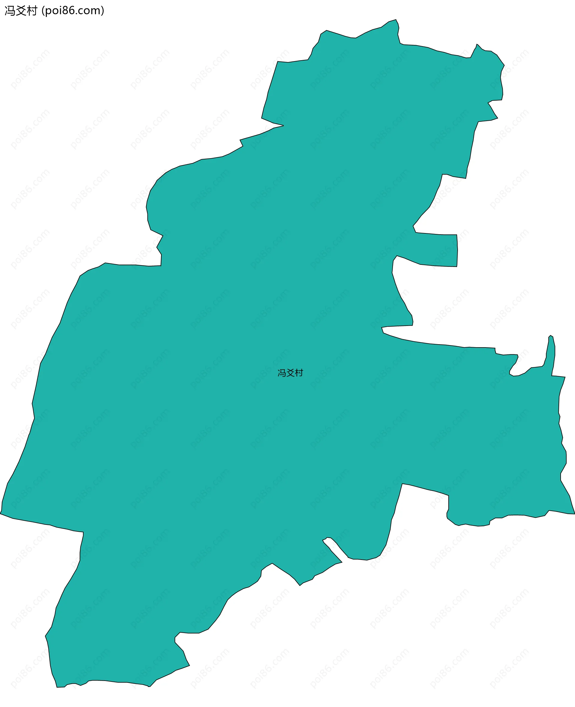 冯爻村边界地图