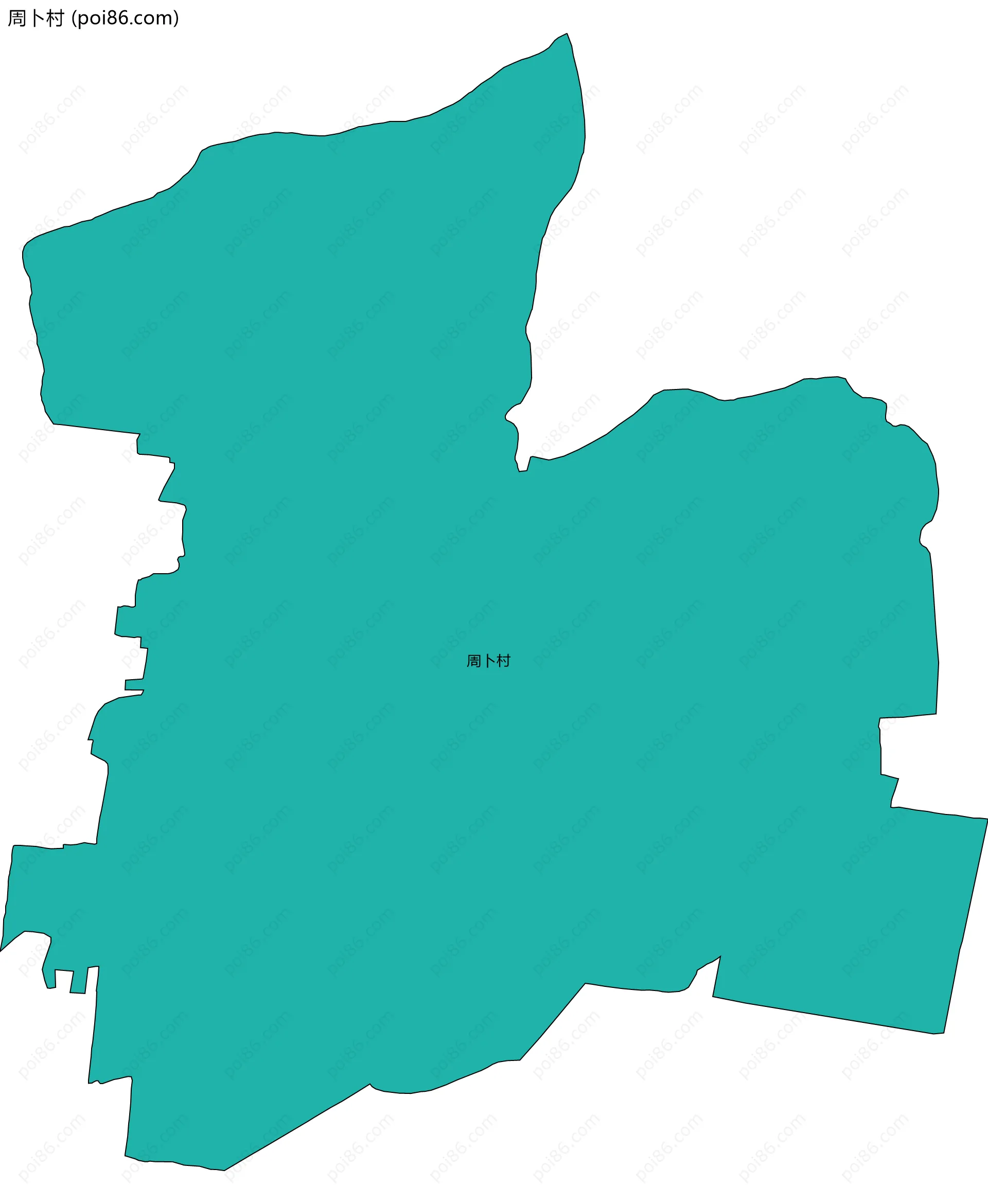 周卜村边界地图