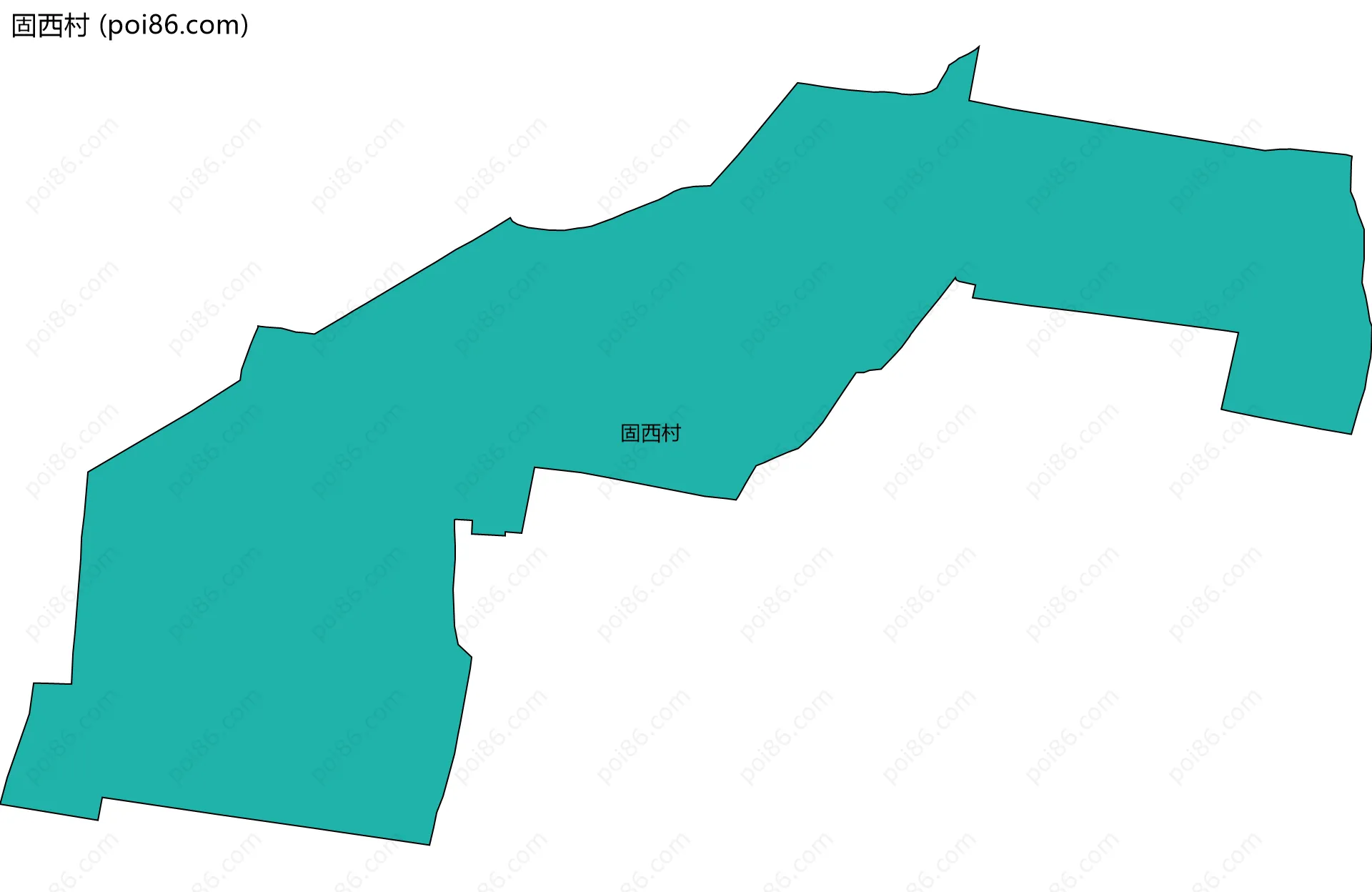 固西村边界地图