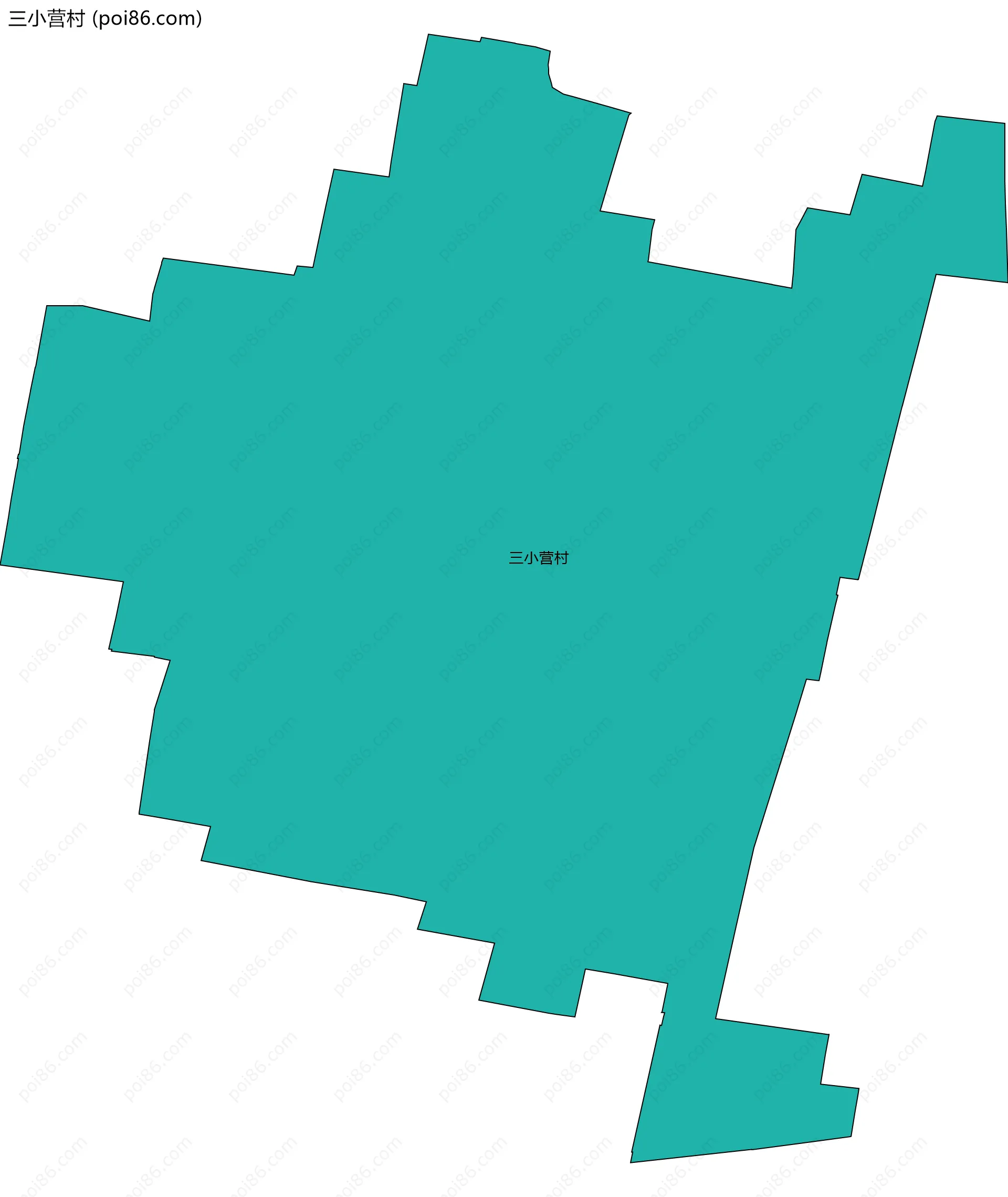 三小营村边界地图