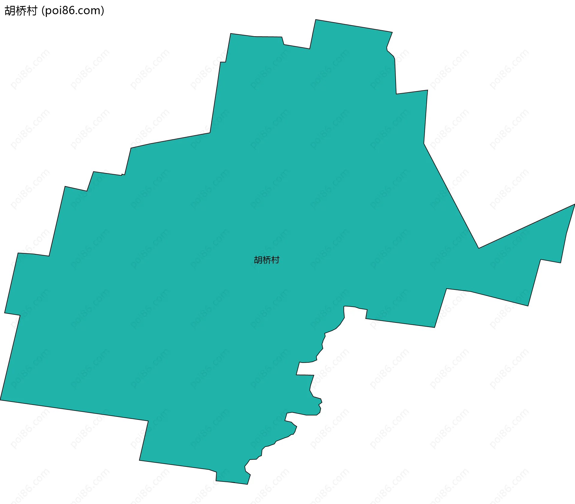 胡桥村边界地图