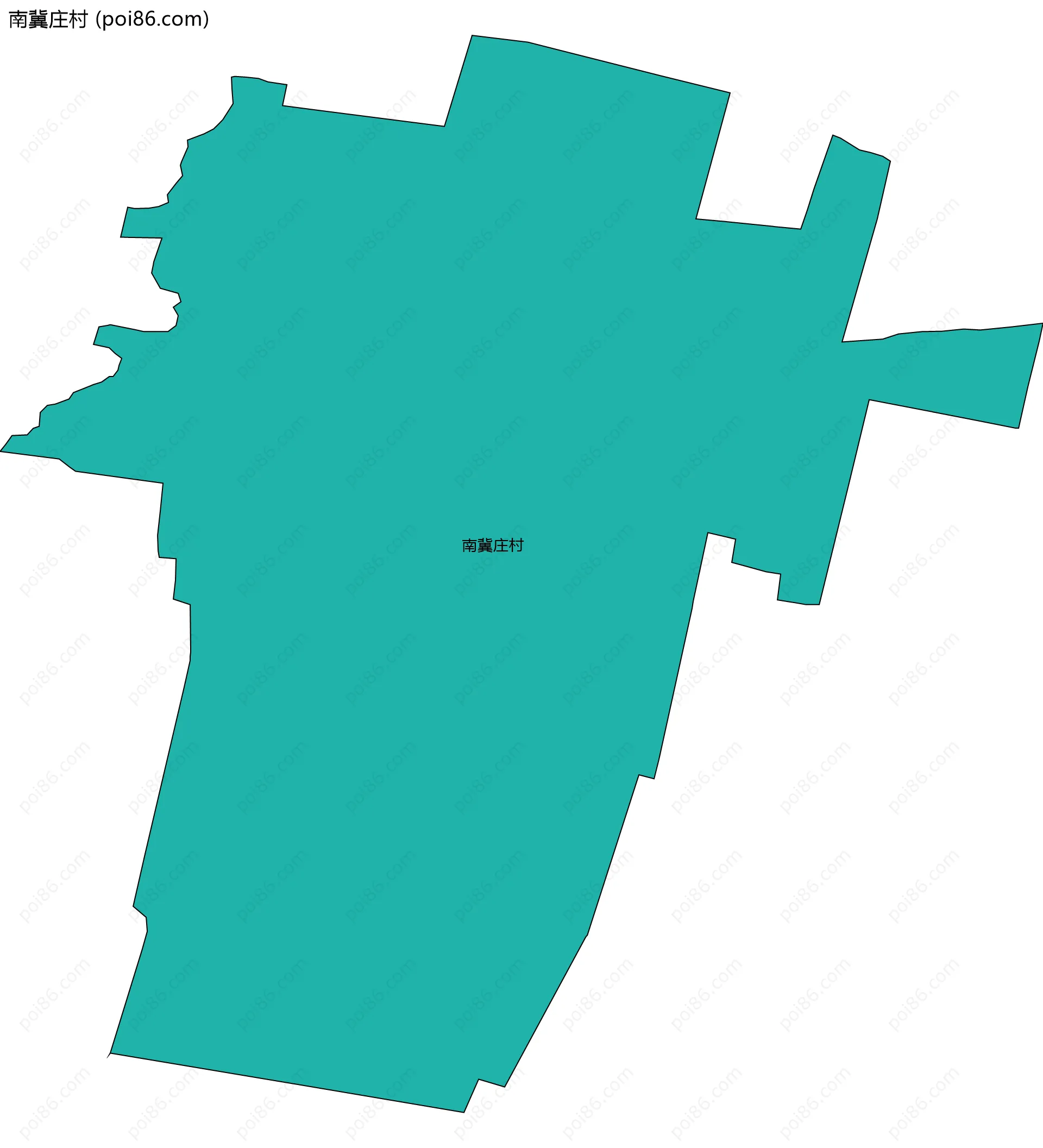 南冀庄村边界地图