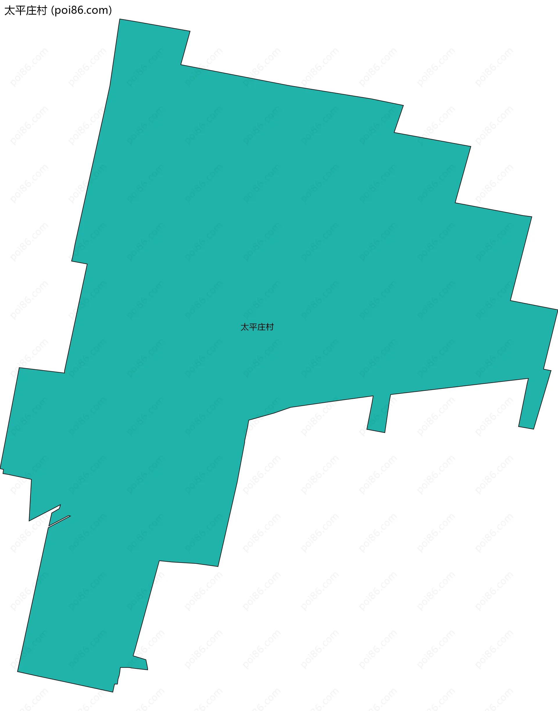 太平庄村边界地图