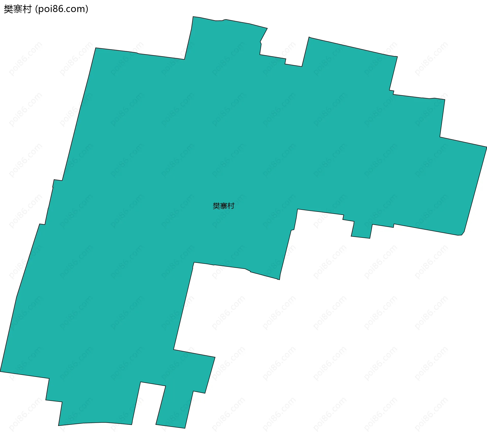 樊寨村边界地图