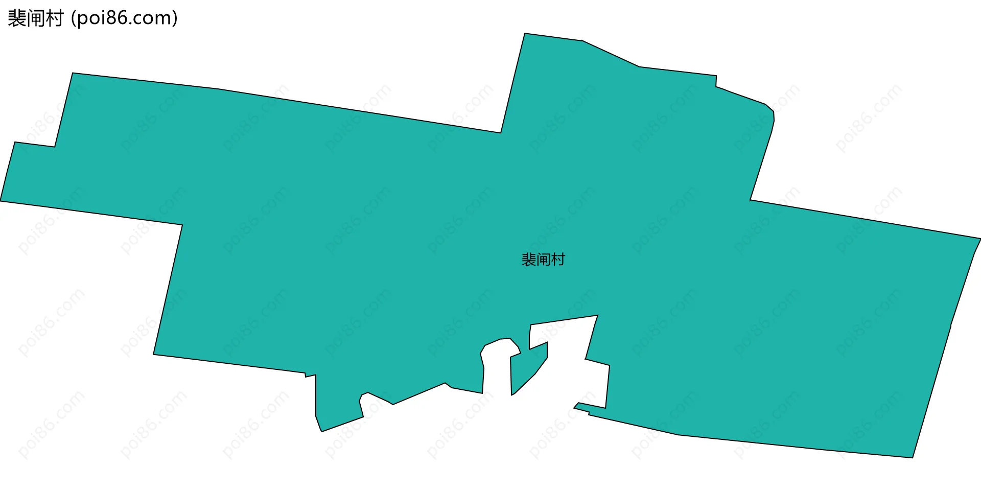 裴闸村边界地图