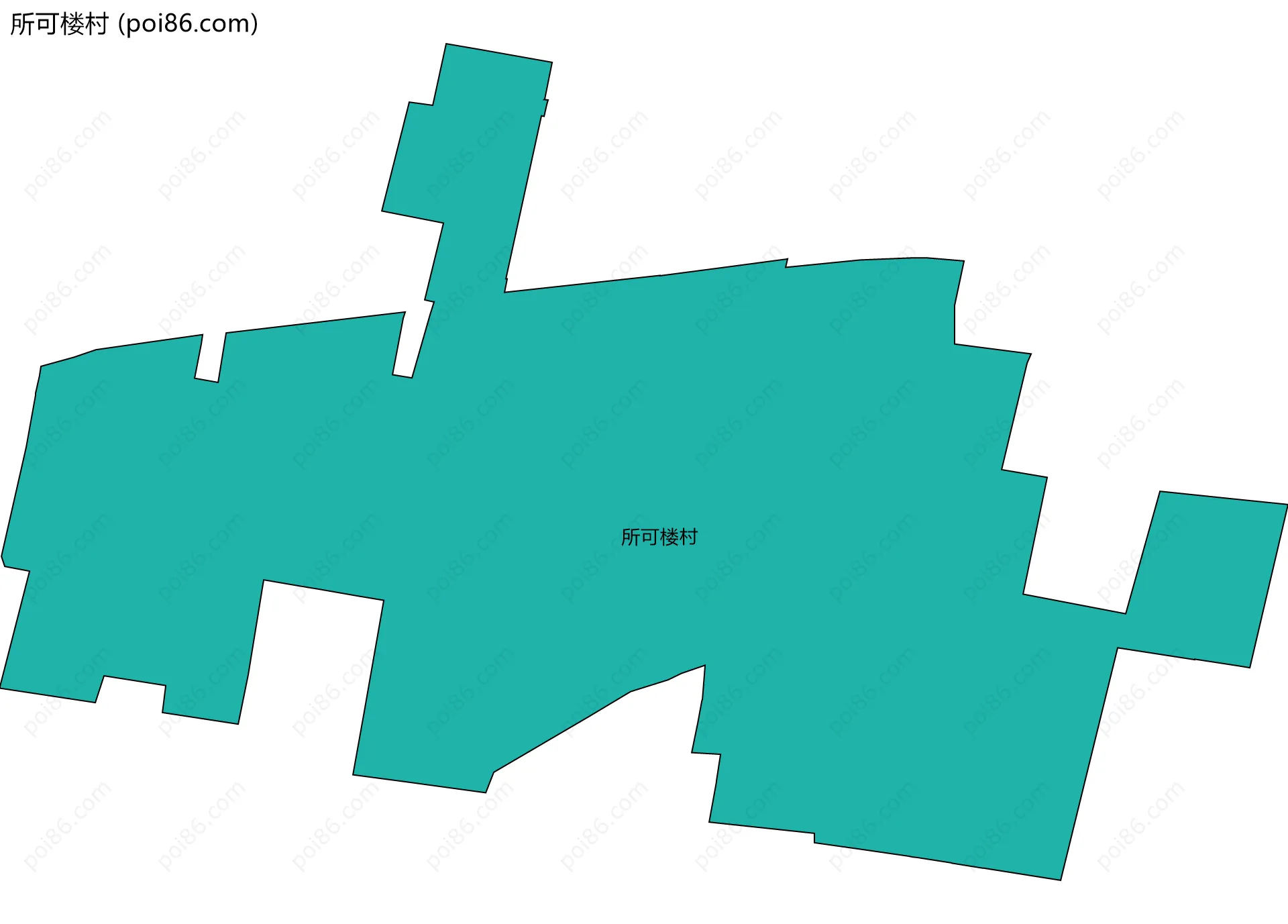 所可楼村边界地图