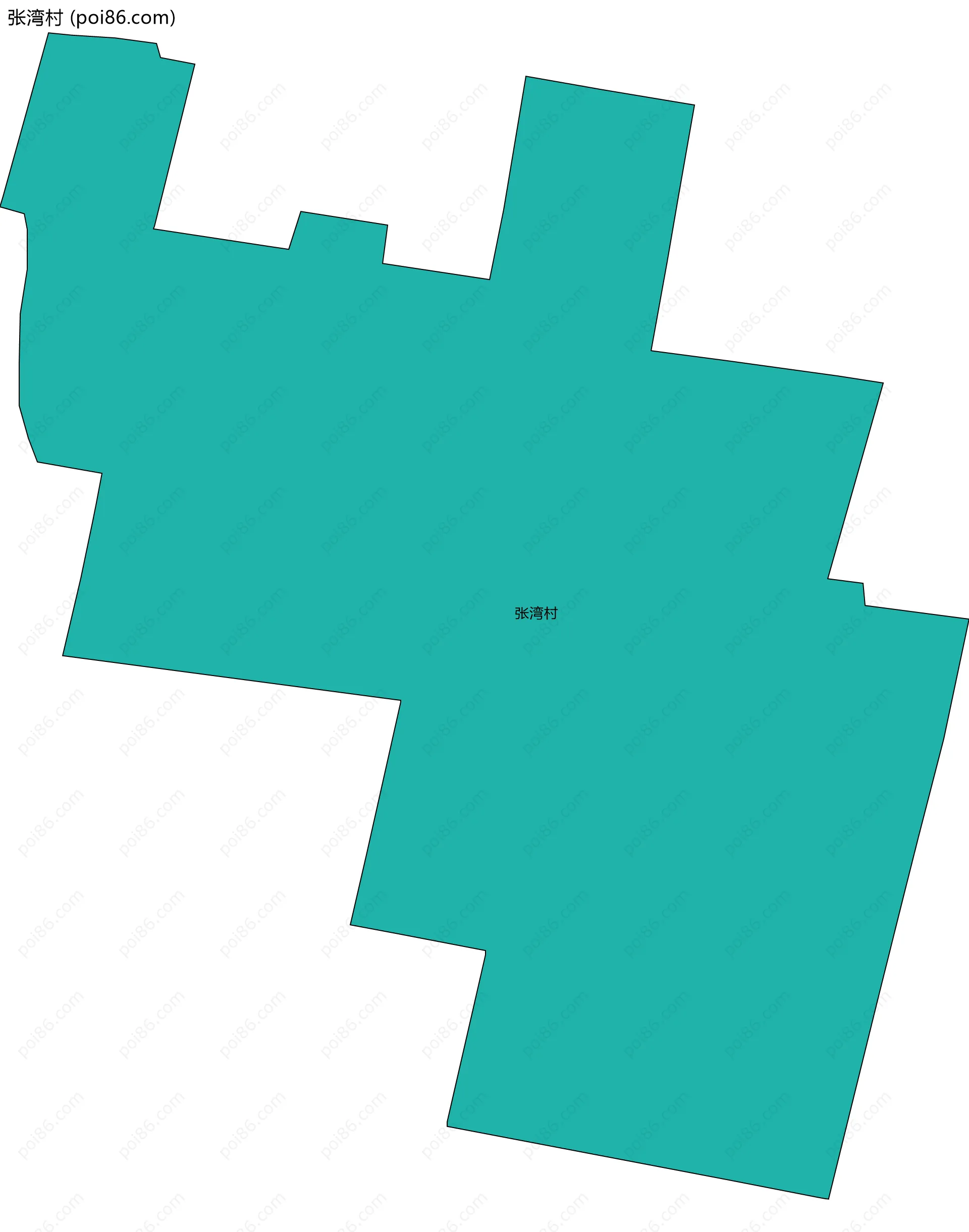 张湾村边界地图