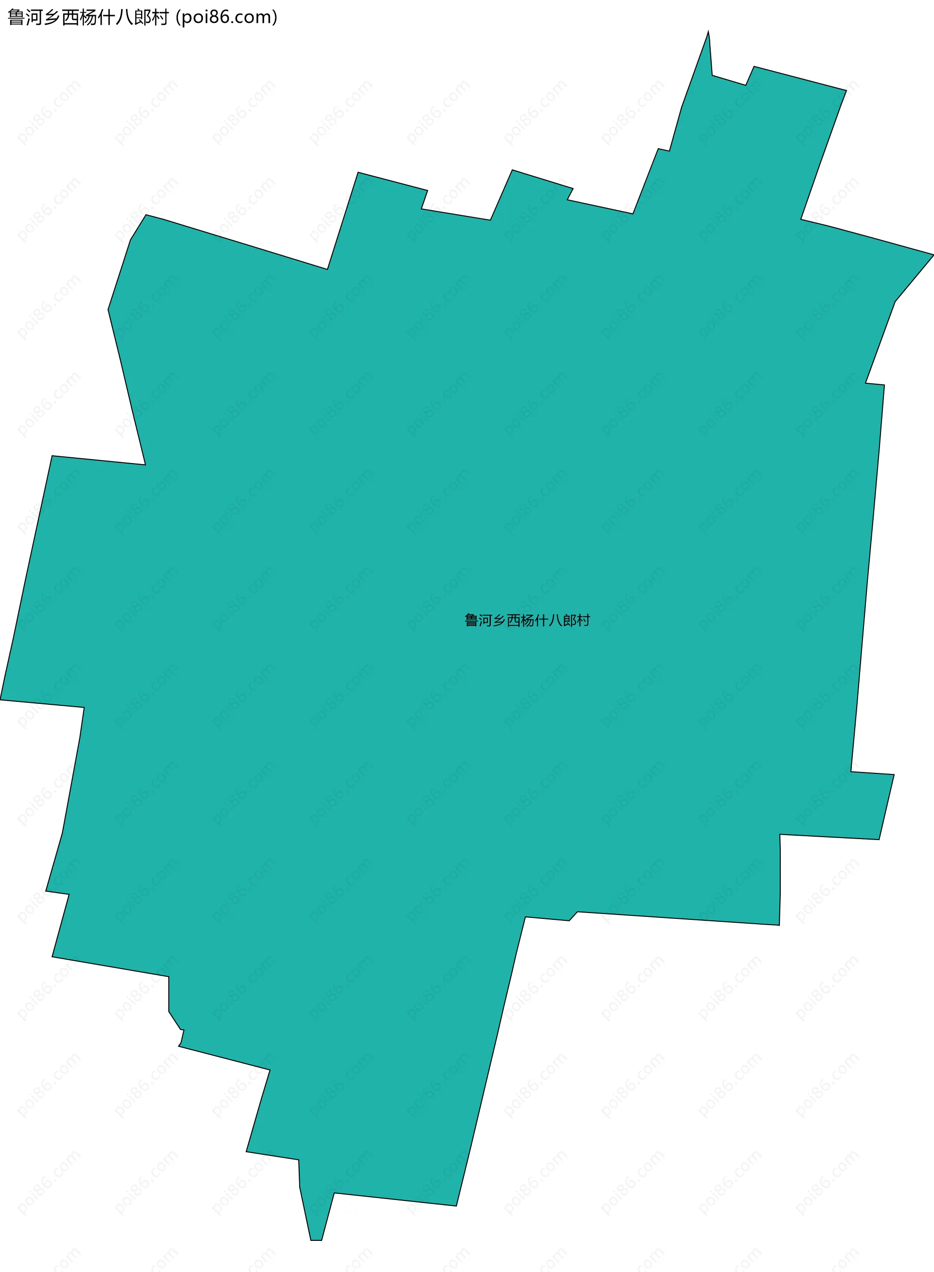 鲁河乡西杨什八郎村边界地图
