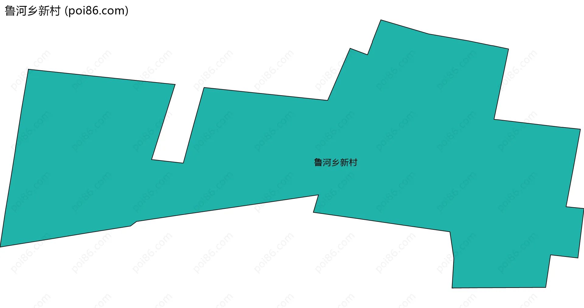 鲁河乡新村边界地图