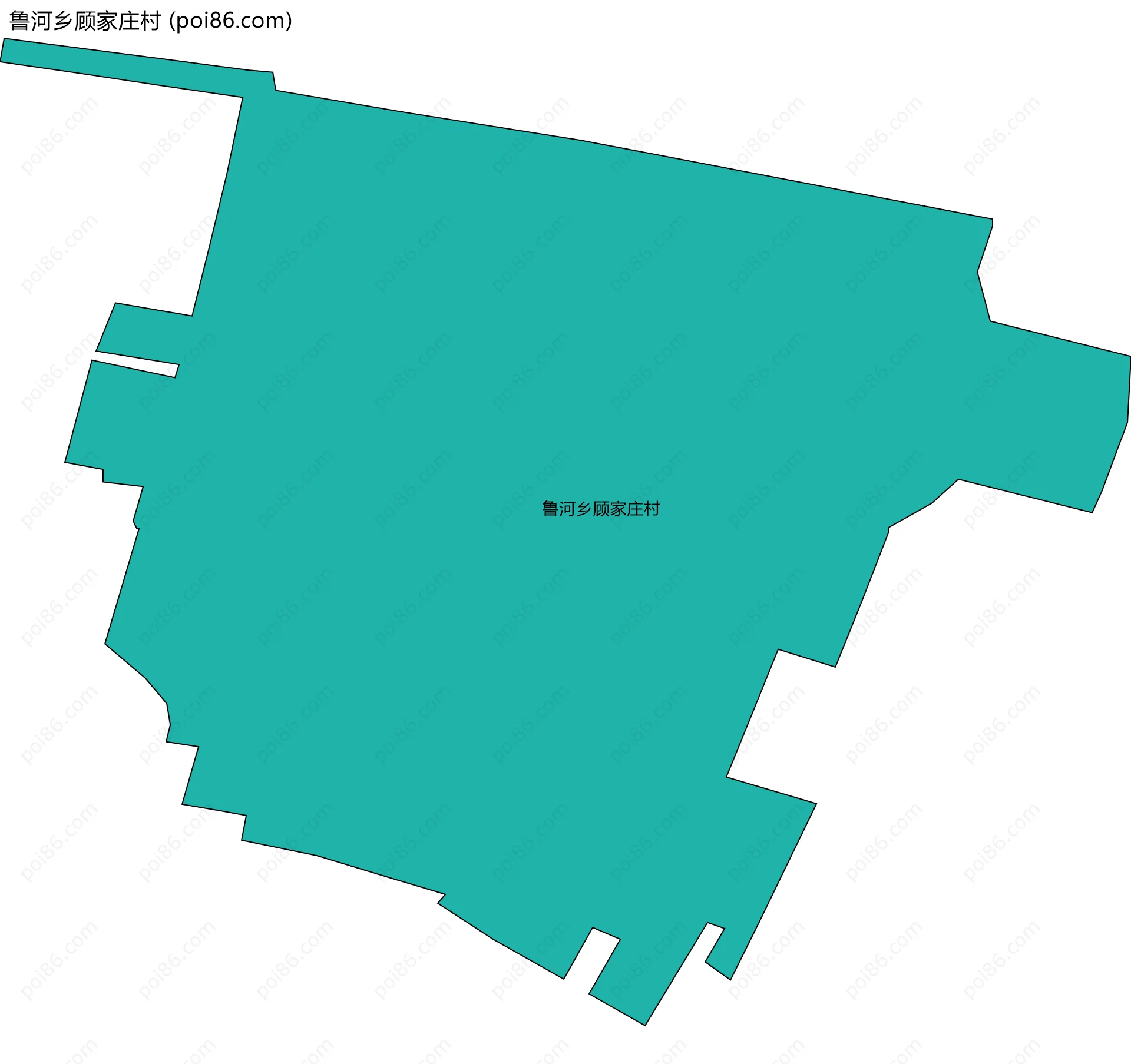 鲁河乡顾家庄村边界地图