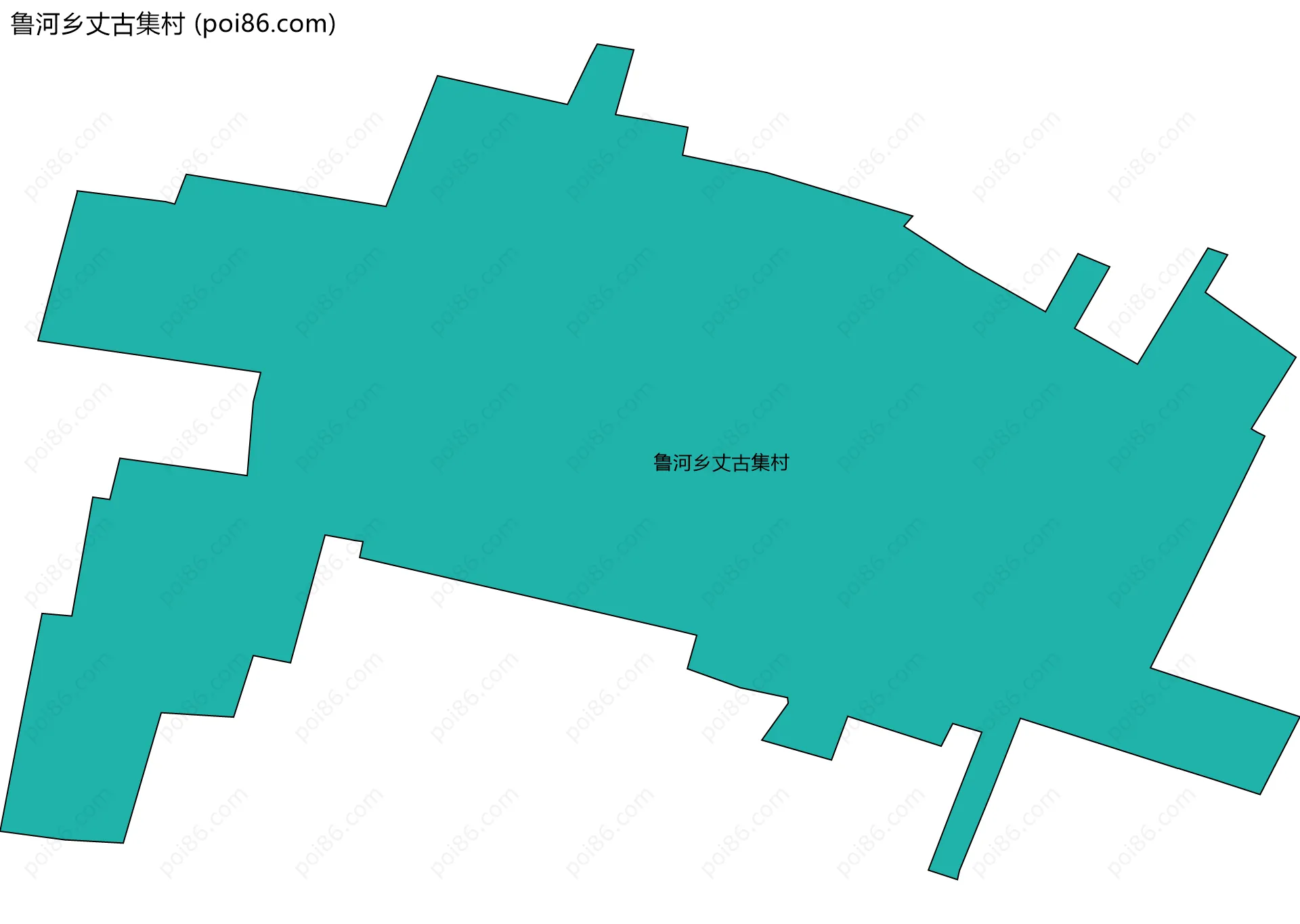 鲁河乡丈古集村边界地图