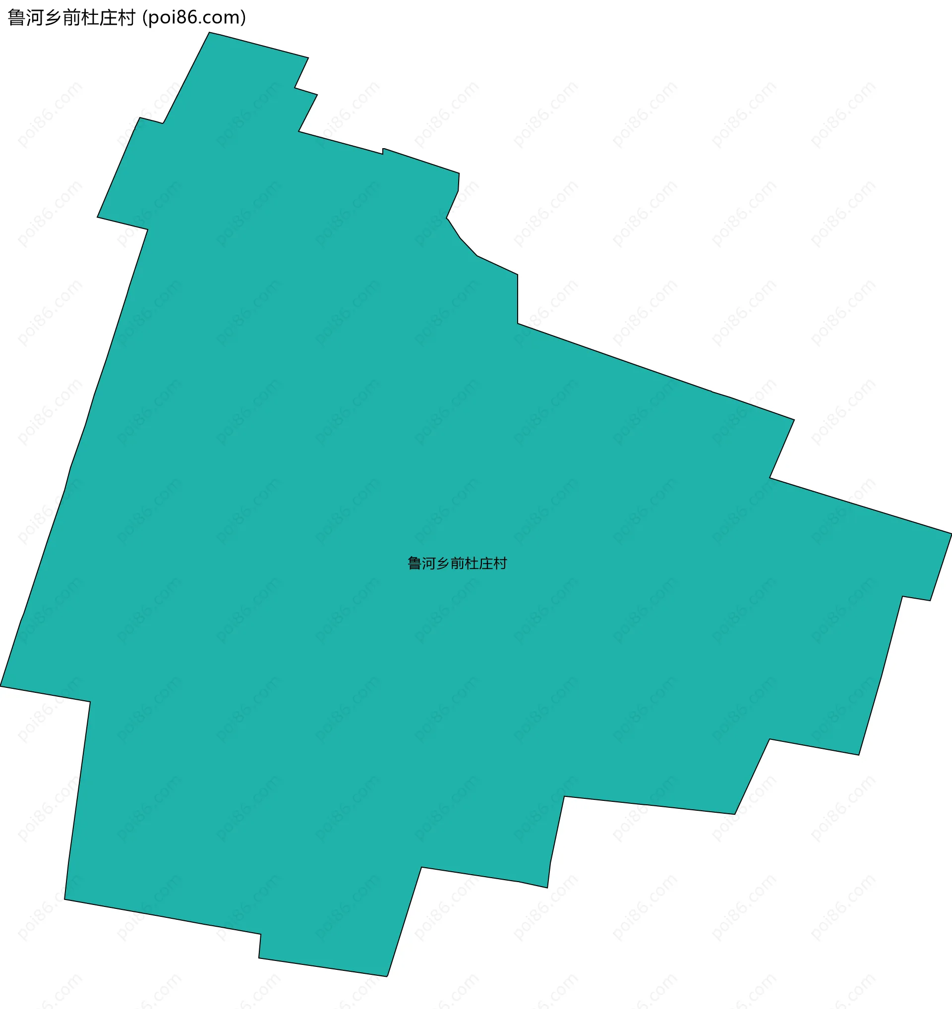 鲁河乡前杜庄村边界地图