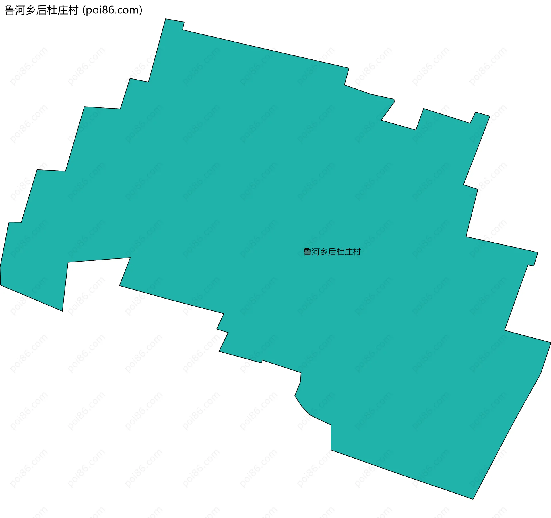 鲁河乡后杜庄村边界地图